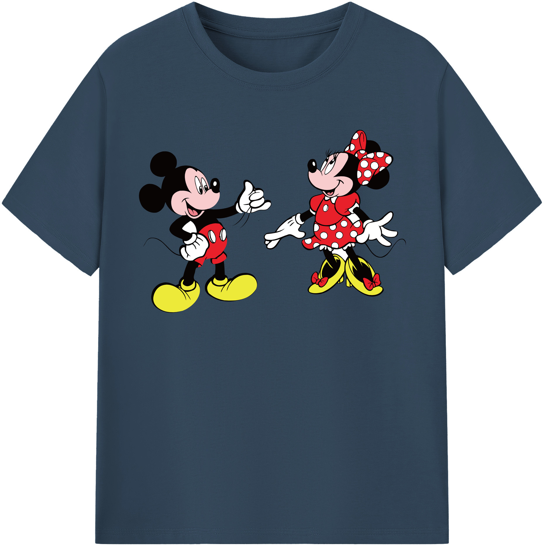 （画像用） ミッキーマウス Mickey Mouse 綿100％半袖Tシャツ（フロントプリント）