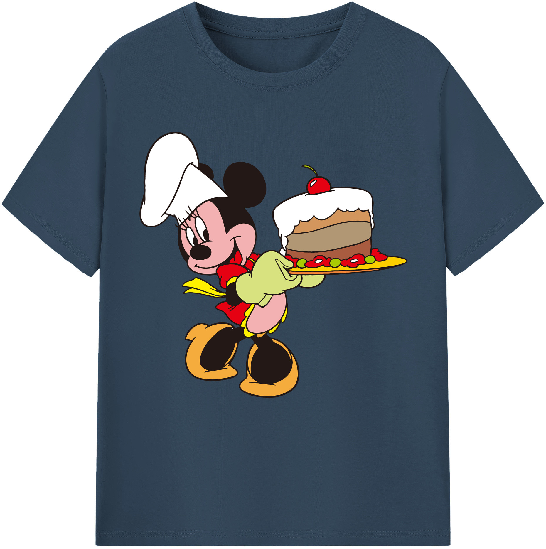 （画像用） ミッキーマウス Mickey Mouse 綿100％半袖Tシャツ（フロントプリント）