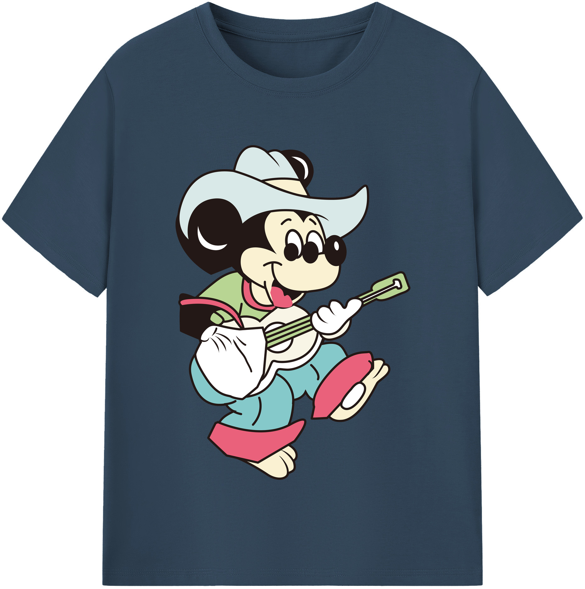 （画像用） ミッキーマウス Mickey Mouse 綿100％半袖Tシャツ（フロントプリント）