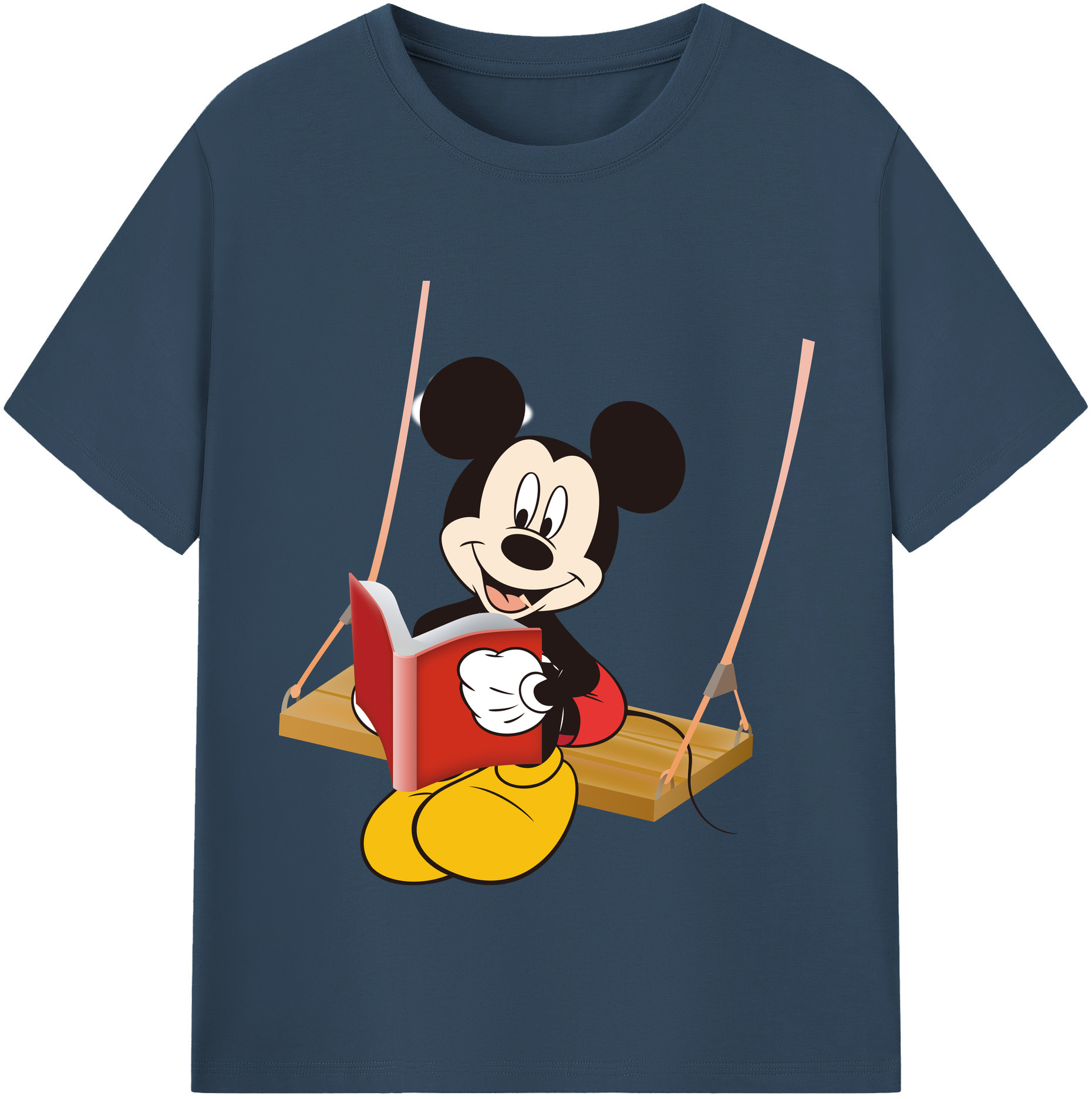 （画像用） ミッキーマウス Mickey Mouse 綿100％半袖Tシャツ（フロントプリント）