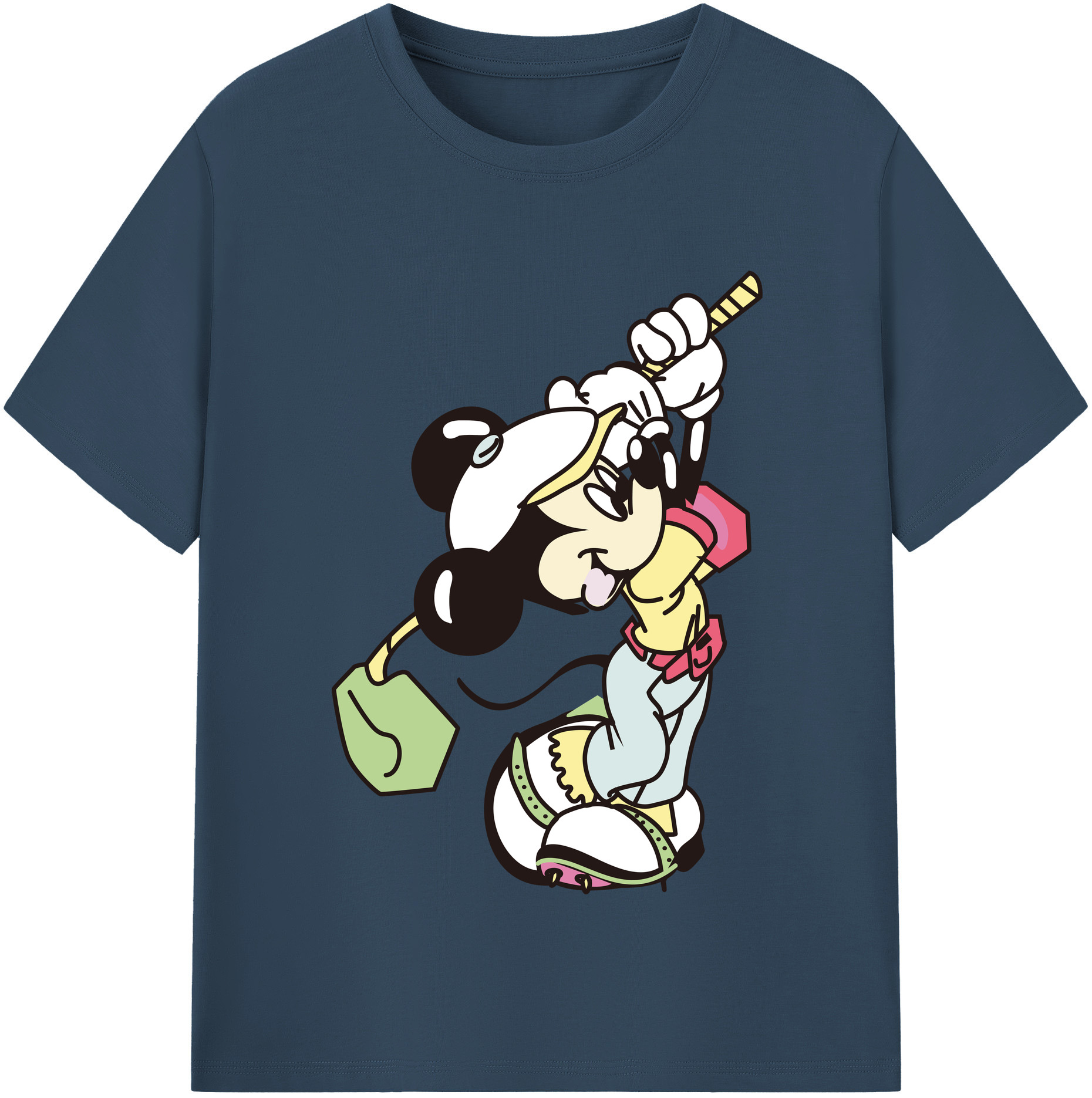 （画像用） ミッキーマウス Mickey Mouse 綿100％半袖Tシャツ（フロントプリント）