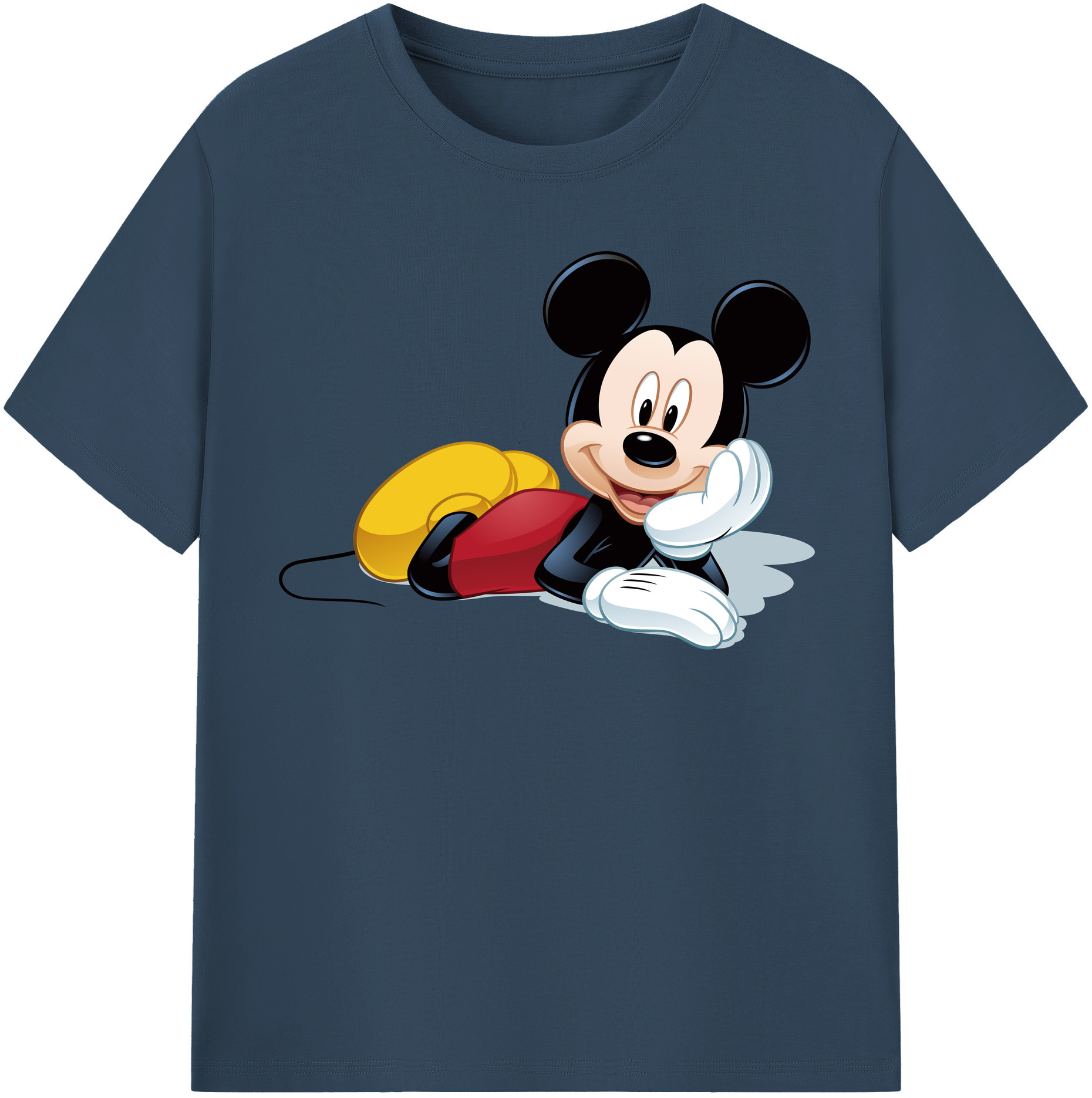 （画像用） ミッキーマウス Mickey Mouse 綿100％半袖Tシャツ（フロントプリント）