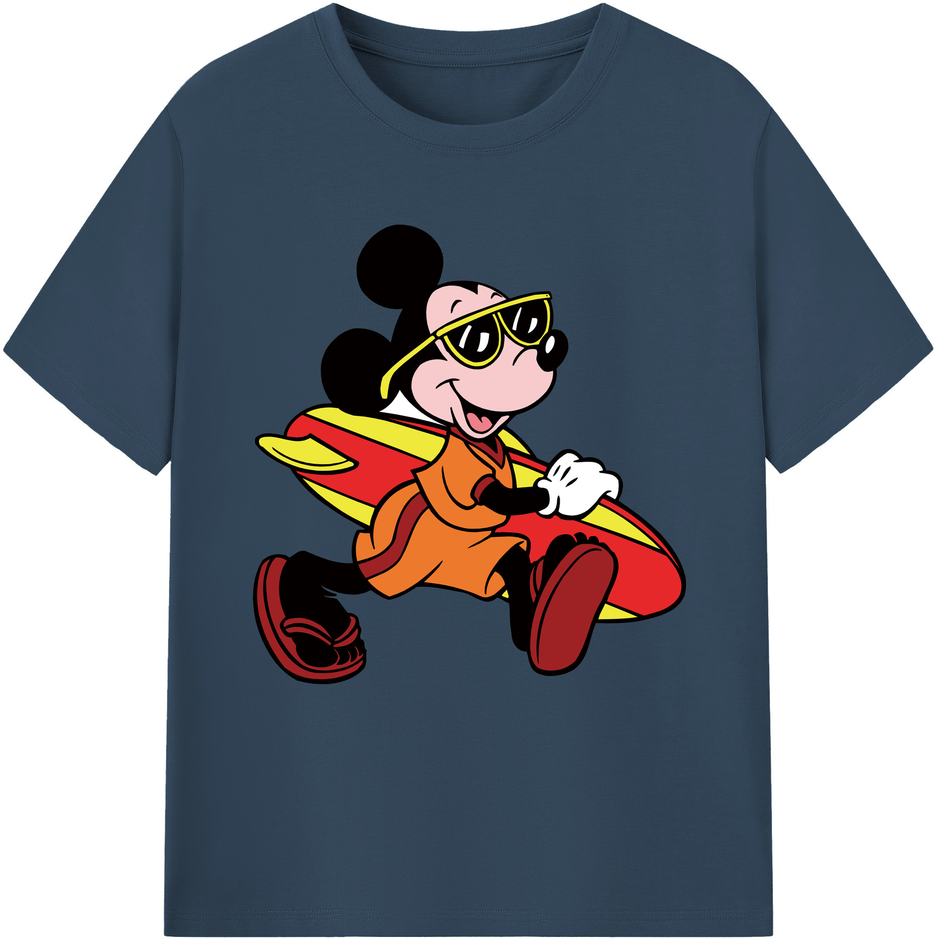 （画像用） ミッキーマウス Mickey Mouse 綿100％半袖Tシャツ（フロントプリント）