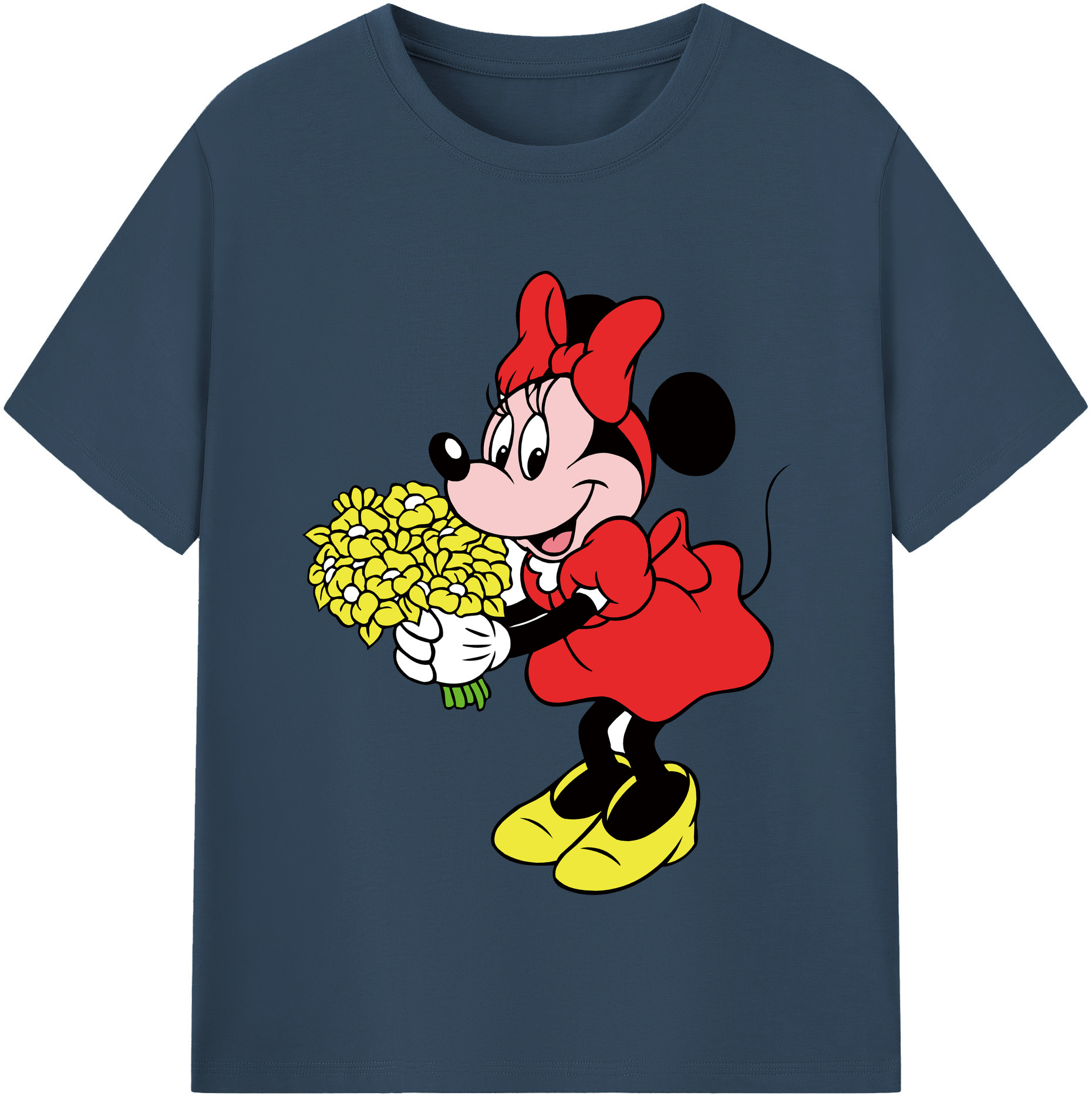 （画像用） ミッキーマウス Mickey Mouse 綿100％半袖Tシャツ（フロントプリント）
