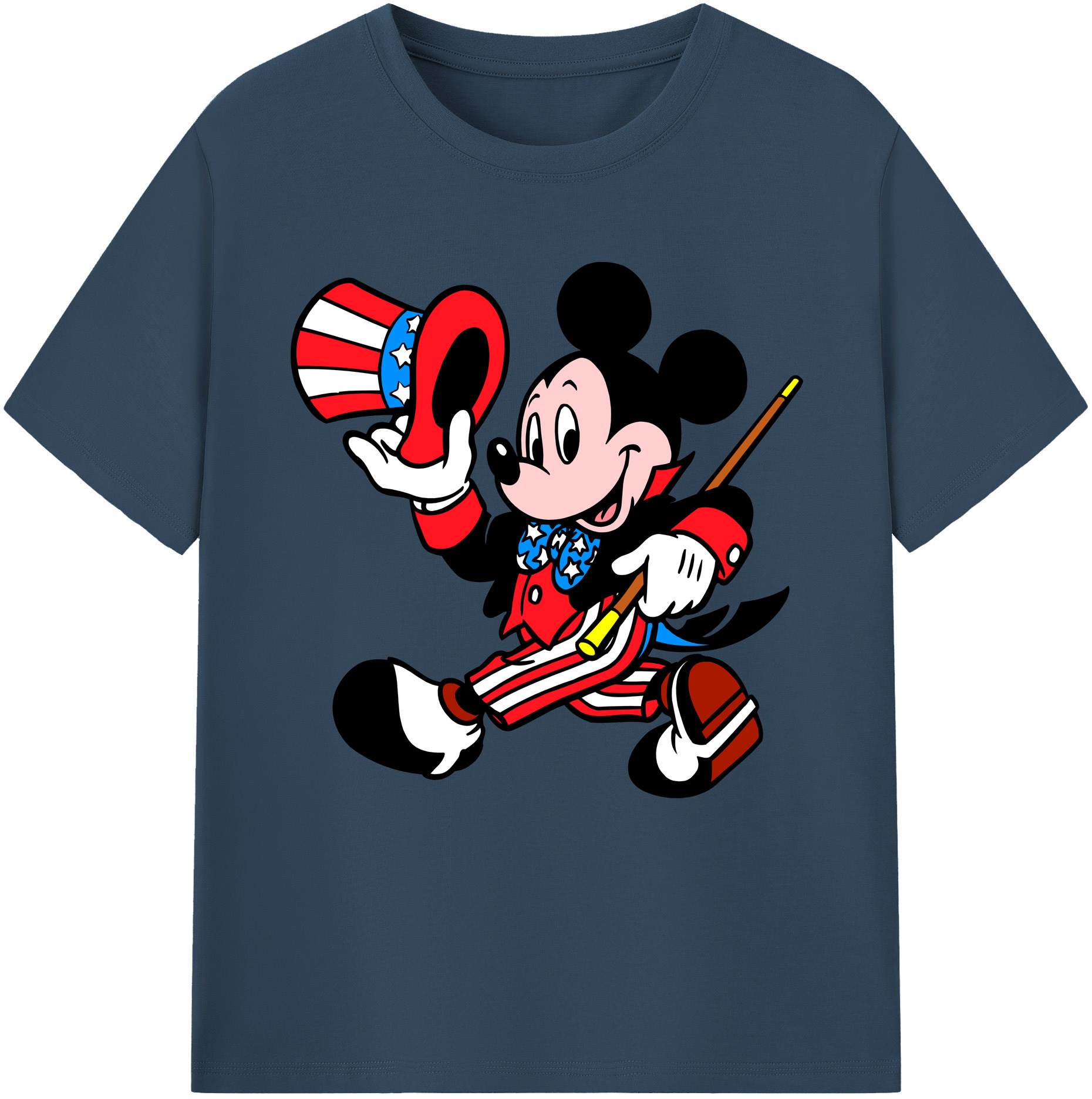 （画像用） ミッキーマウス Mickey Mouse 綿100％半袖Tシャツ（フロントプリント）