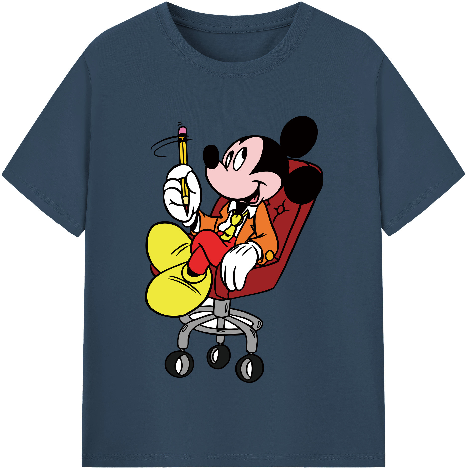 （画像用） ミッキーマウス Mickey Mouse 綿100％半袖Tシャツ（フロントプリント）