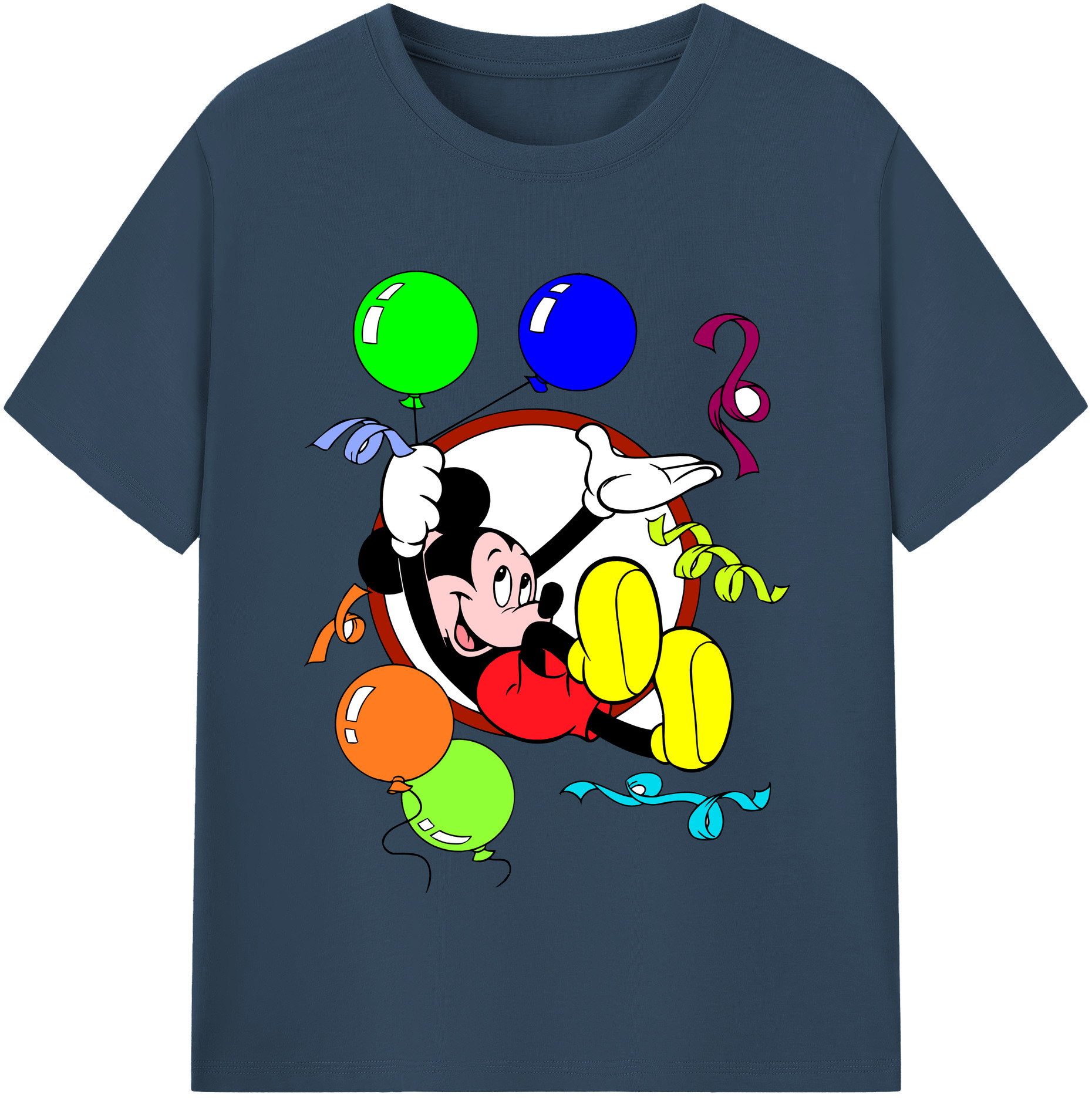 （画像用） ミッキーマウス Mickey Mouse 綿100％半袖Tシャツ（フロントプリント）