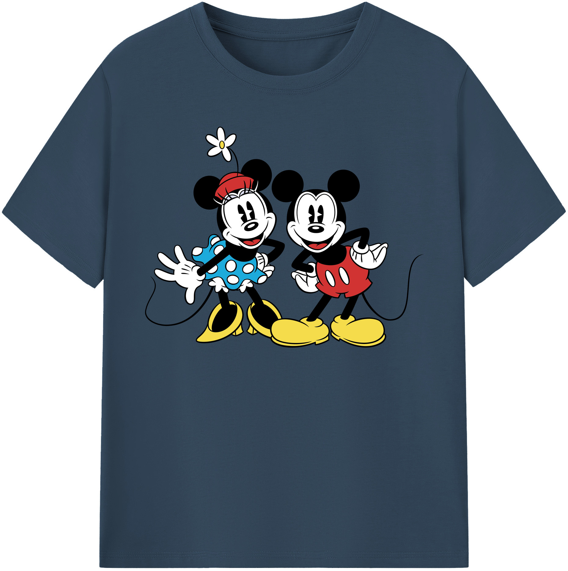 （画像用） ミッキーマウス Mickey Mouse 綿100％半袖Tシャツ（フロントプリント）