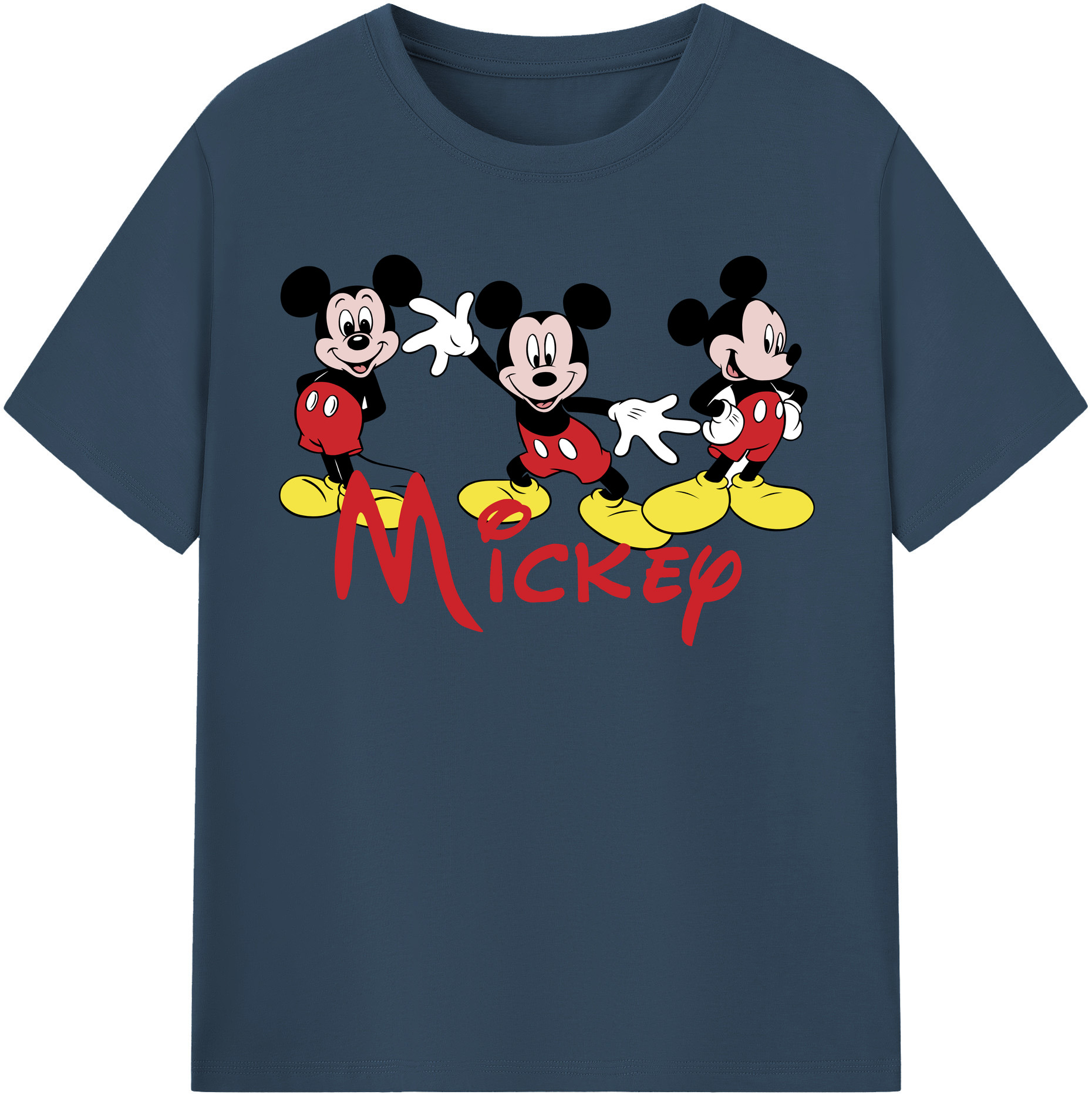 （画像用） ミッキーマウス Mickey Mouse 綿100％半袖Tシャツ（フロントプリント）