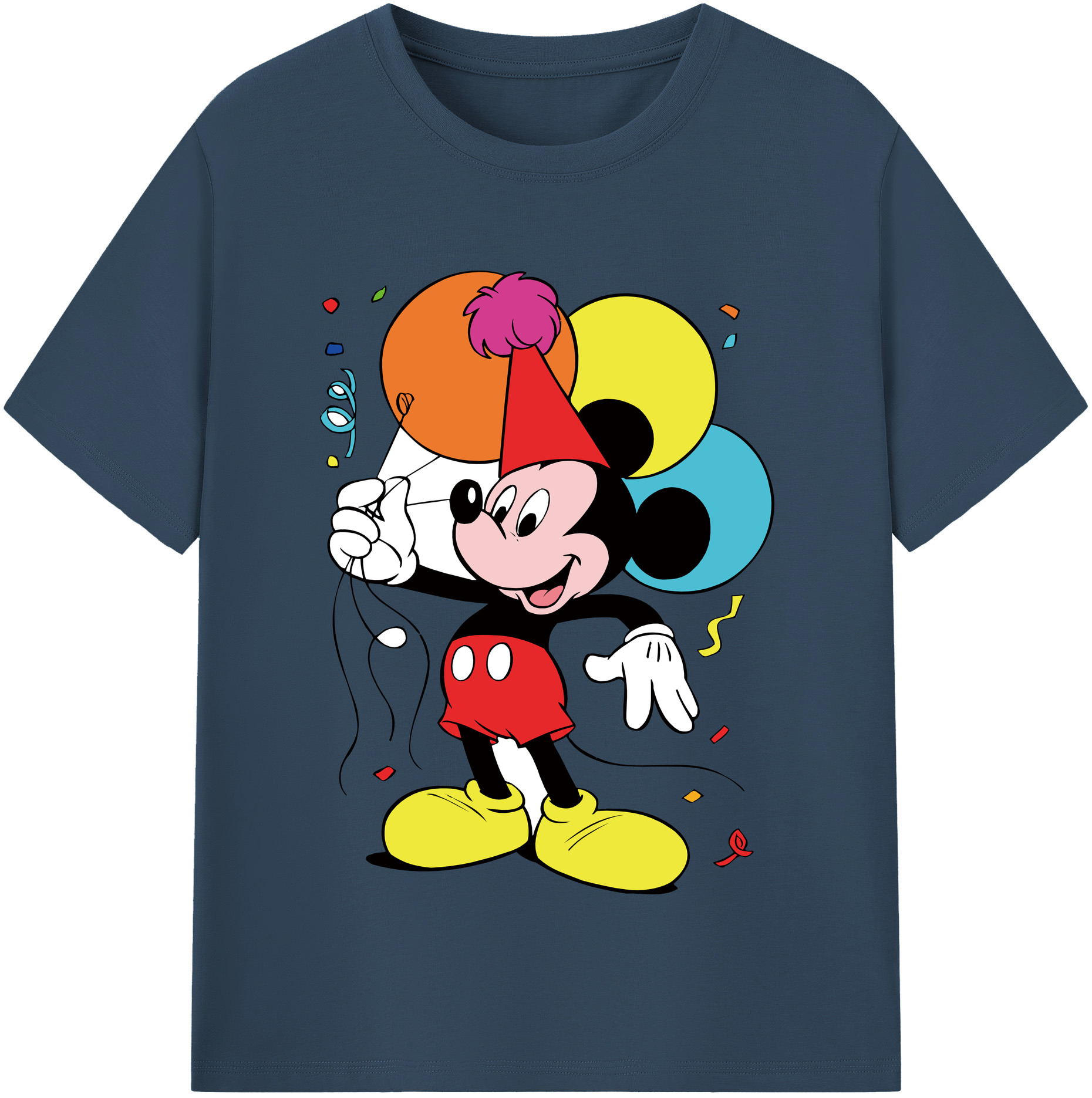 （画像用） ミッキーマウス Mickey Mouse 綿100％半袖Tシャツ（フロントプリント）