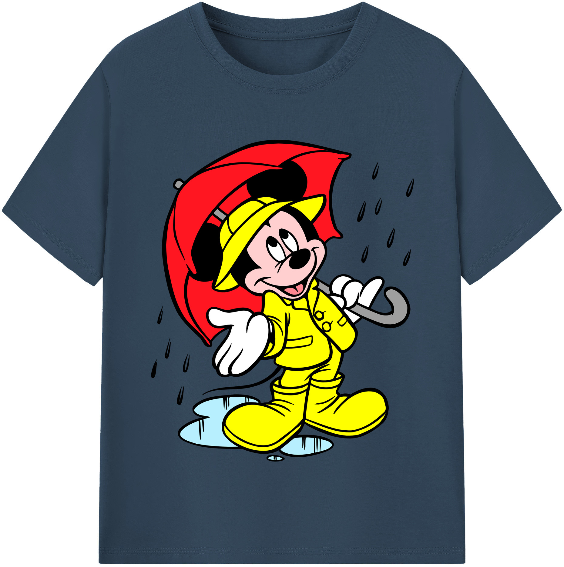 （画像用） ミッキーマウス Mickey Mouse 綿100％半袖Tシャツ（フロントプリント）
