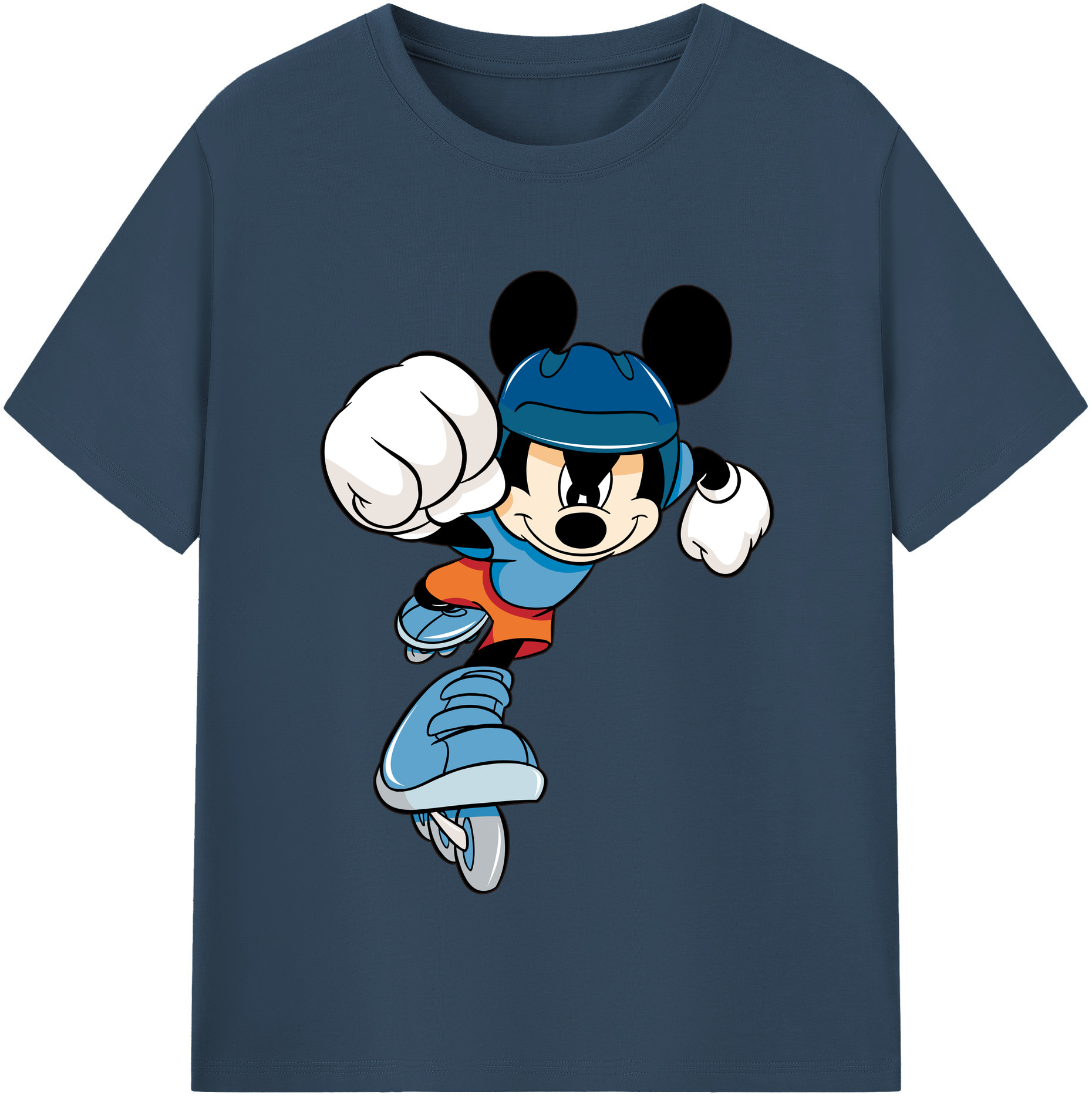 （画像用） ミッキーマウス Mickey Mouse 綿100％半袖Tシャツ（フロントプリント）