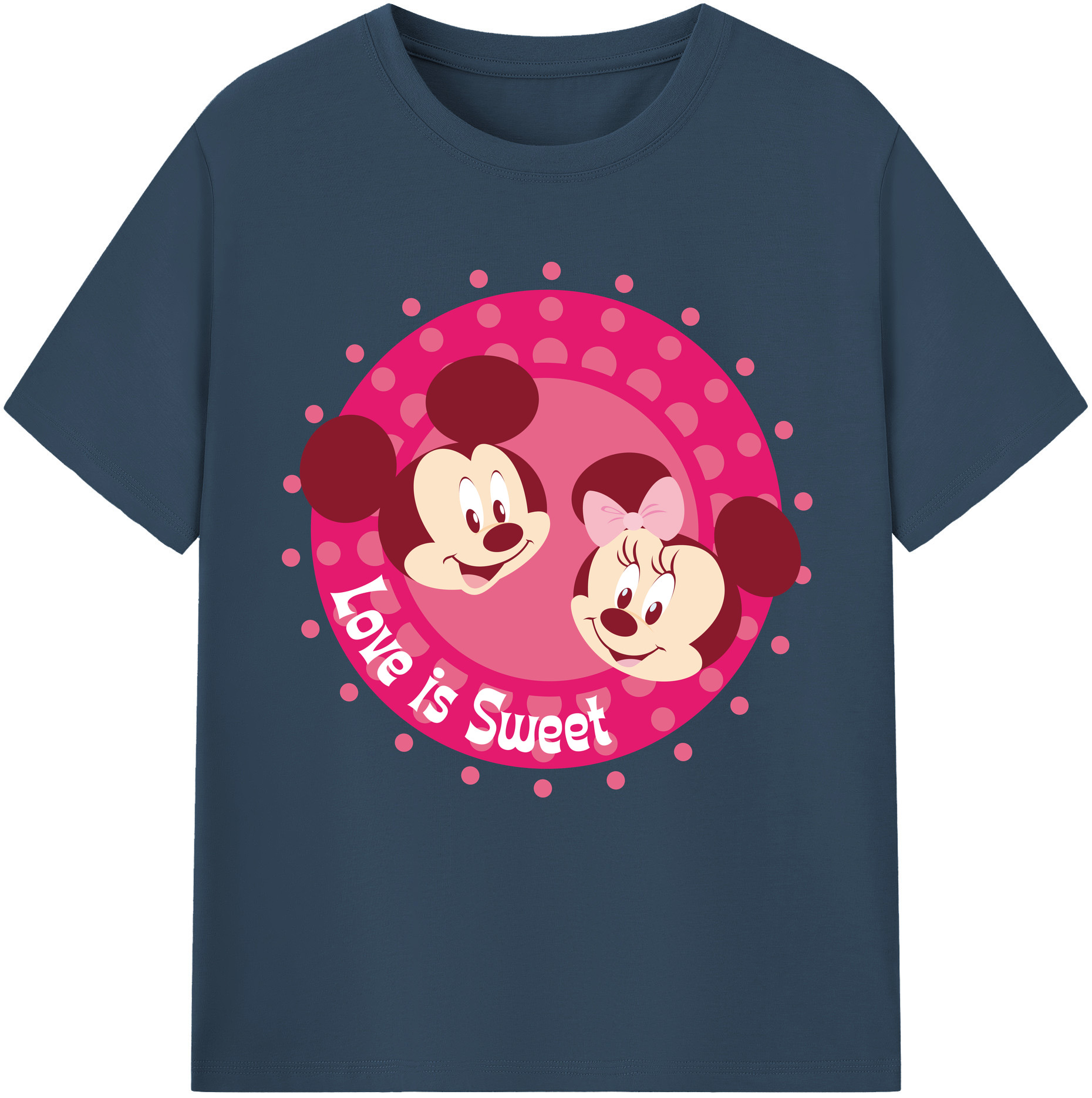 （画像用） ミッキーマウス Mickey Mouse 綿100％半袖Tシャツ（フロントプリント）