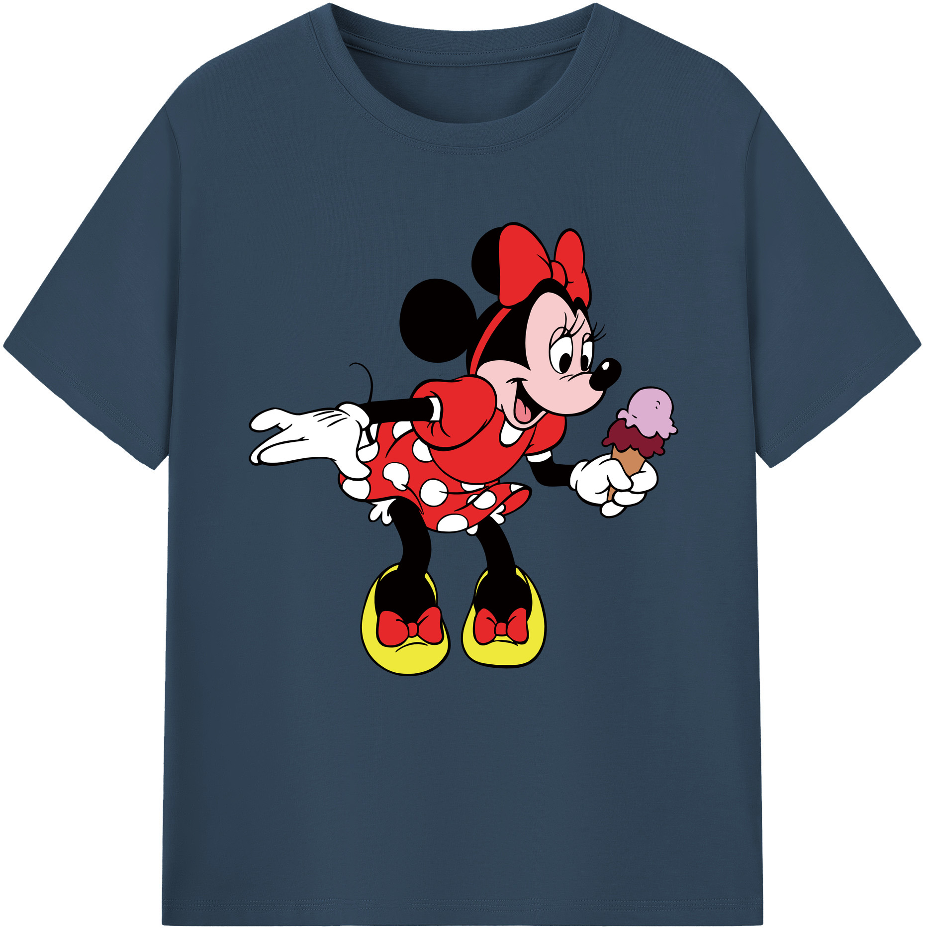 （画像用） ミッキーマウス Mickey Mouse 綿100％半袖Tシャツ（フロントプリント）