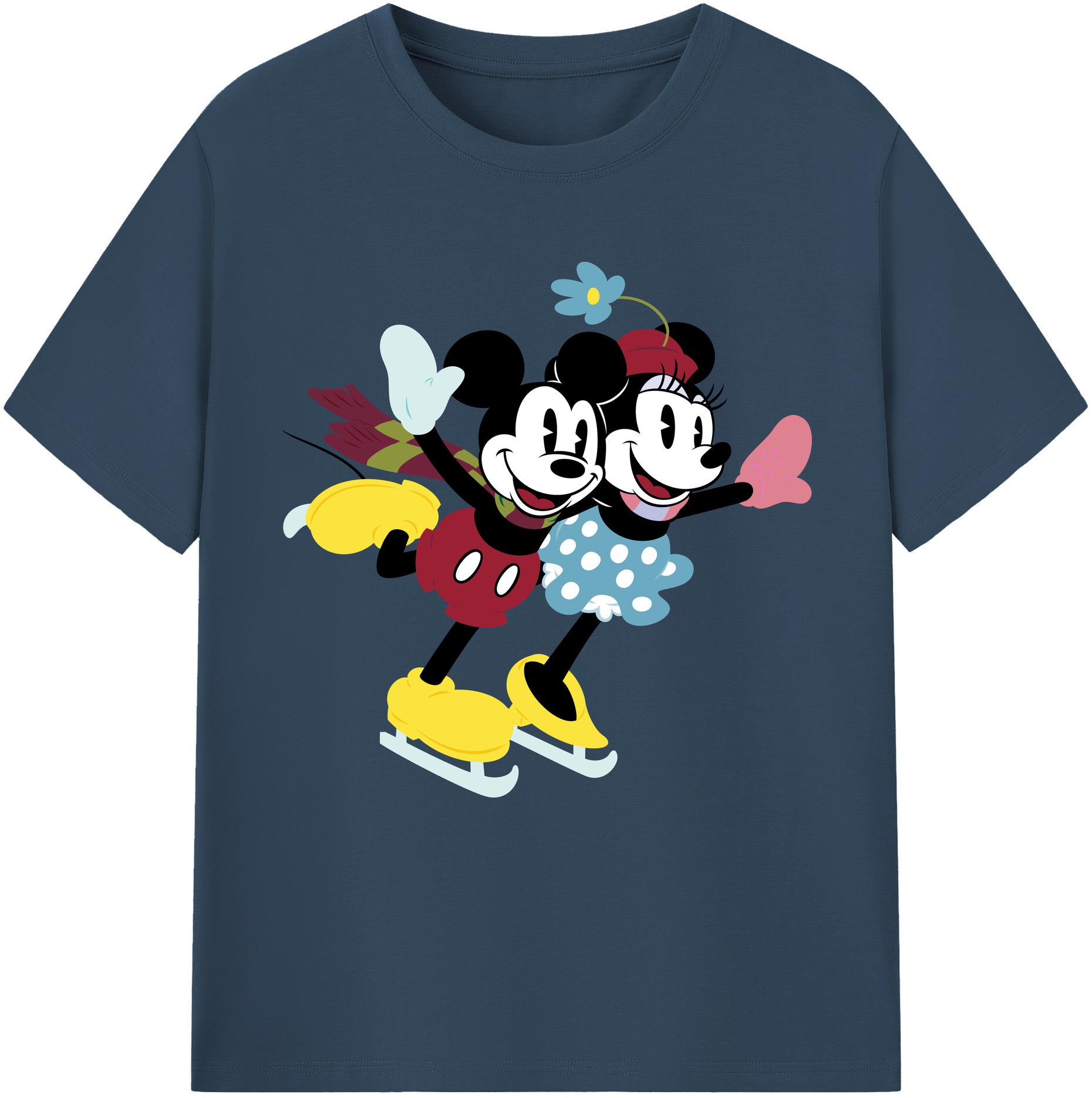 （画像用） ミッキーマウス Mickey Mouse 綿100％半袖Tシャツ（フロントプリント）