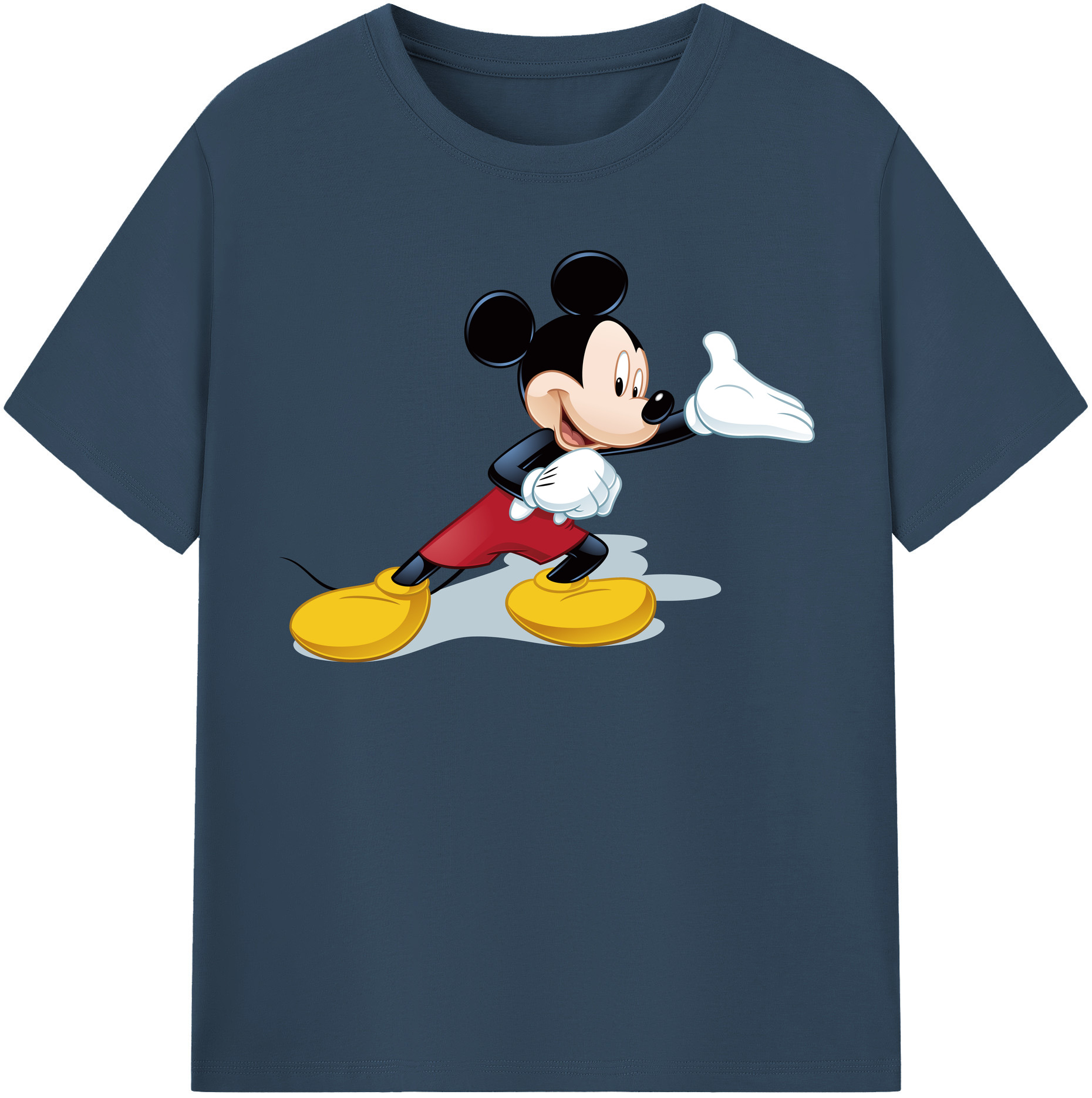 （画像用） ミッキーマウス Mickey Mouse 綿100％半袖Tシャツ（フロントプリント）