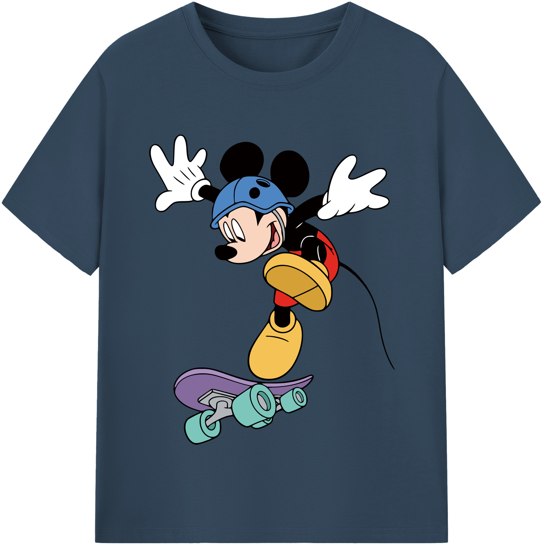 （画像用） ミッキーマウス Mickey Mouse 綿100％半袖Tシャツ（フロントプリント）