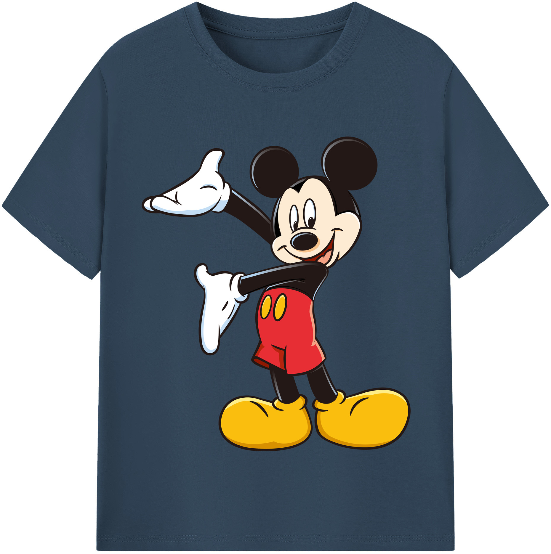 （画像用） ミッキーマウス Mickey Mouse 綿100％半袖Tシャツ（フロントプリント）