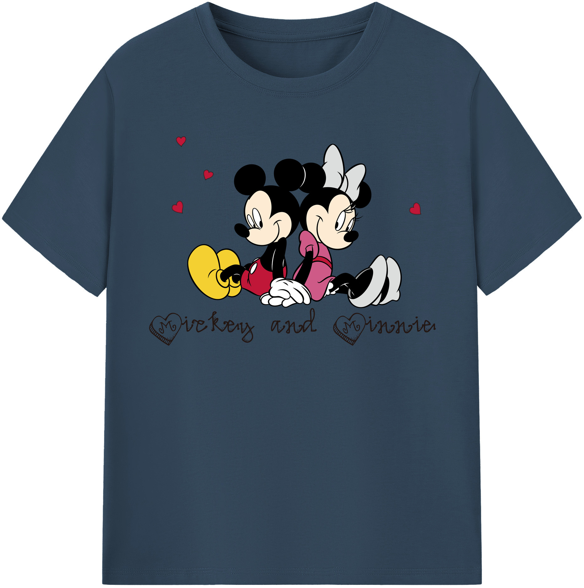 （画像用） ミッキーマウス Mickey Mouse 綿100％半袖Tシャツ（フロントプリント）