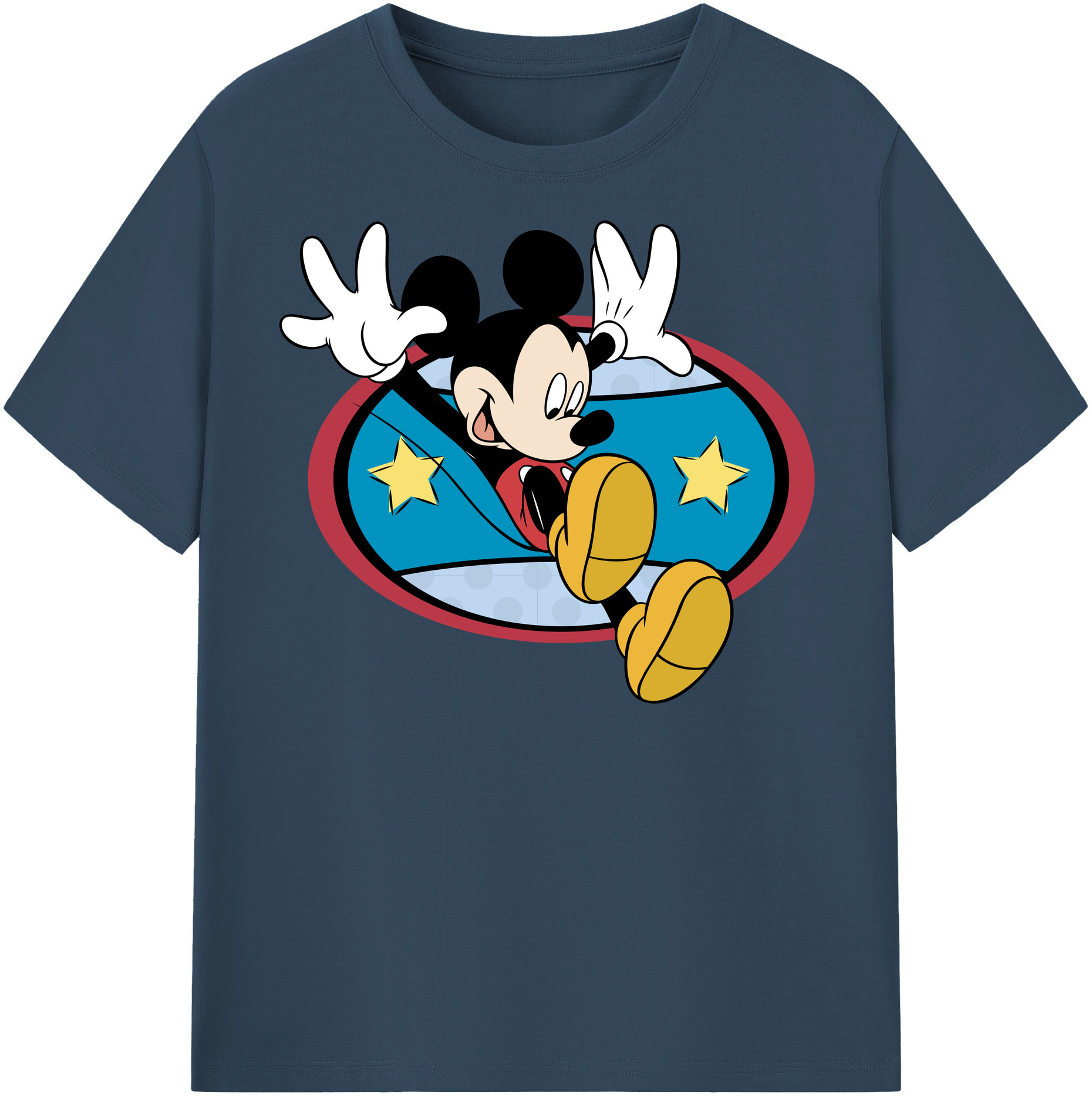 （画像用） ミッキーマウス Mickey Mouse 綿100％半袖Tシャツ（フロントプリント）