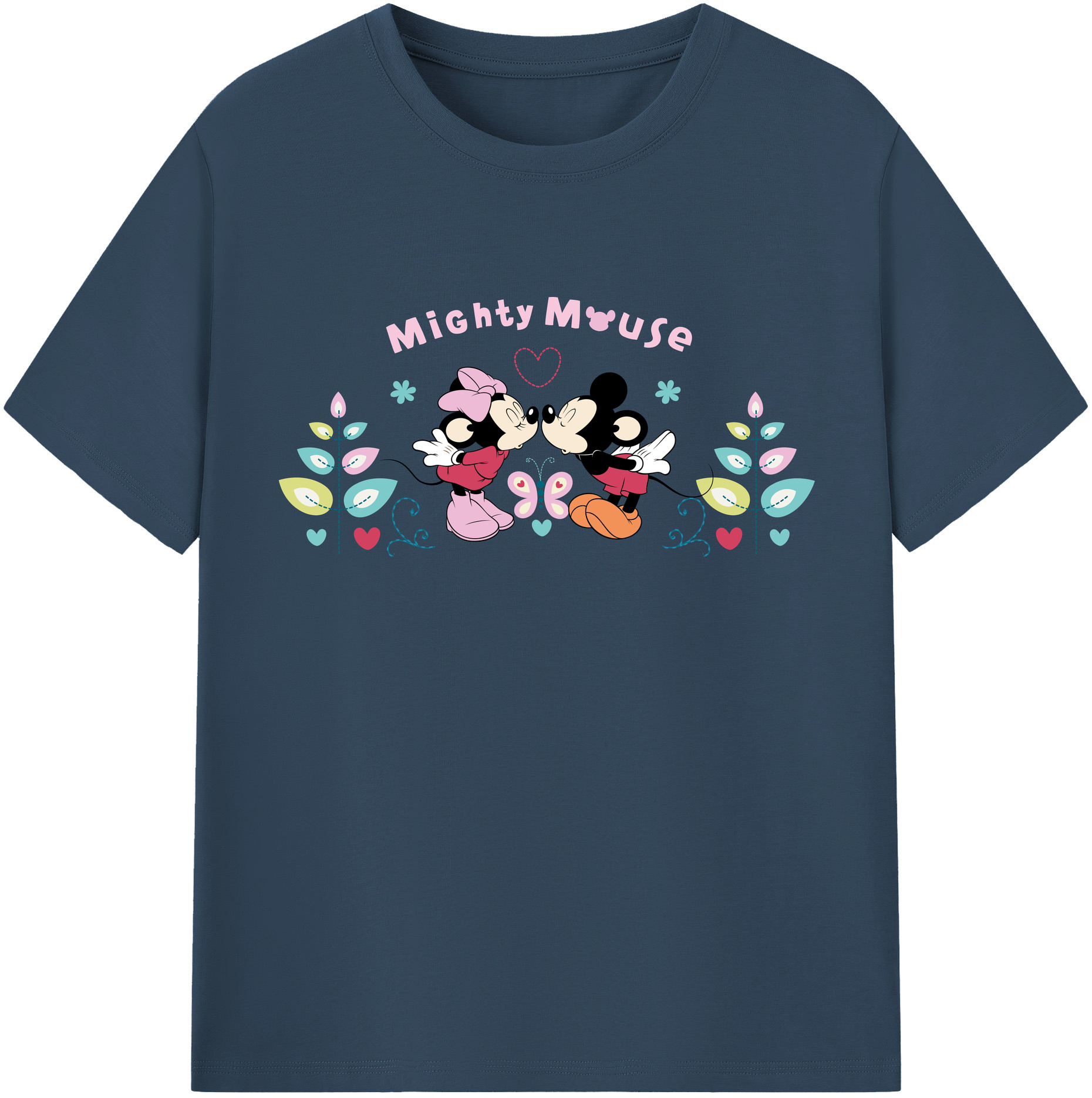 （画像用） ミッキーマウス Mickey Mouse 綿100％半袖Tシャツ（フロントプリント）
