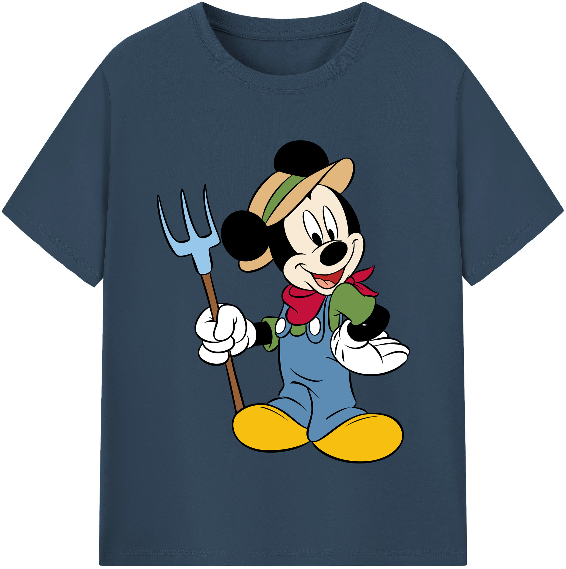 （画像用） ミッキーマウス Mickey Mouse 綿100％半袖Tシャツ（フロントプリント）