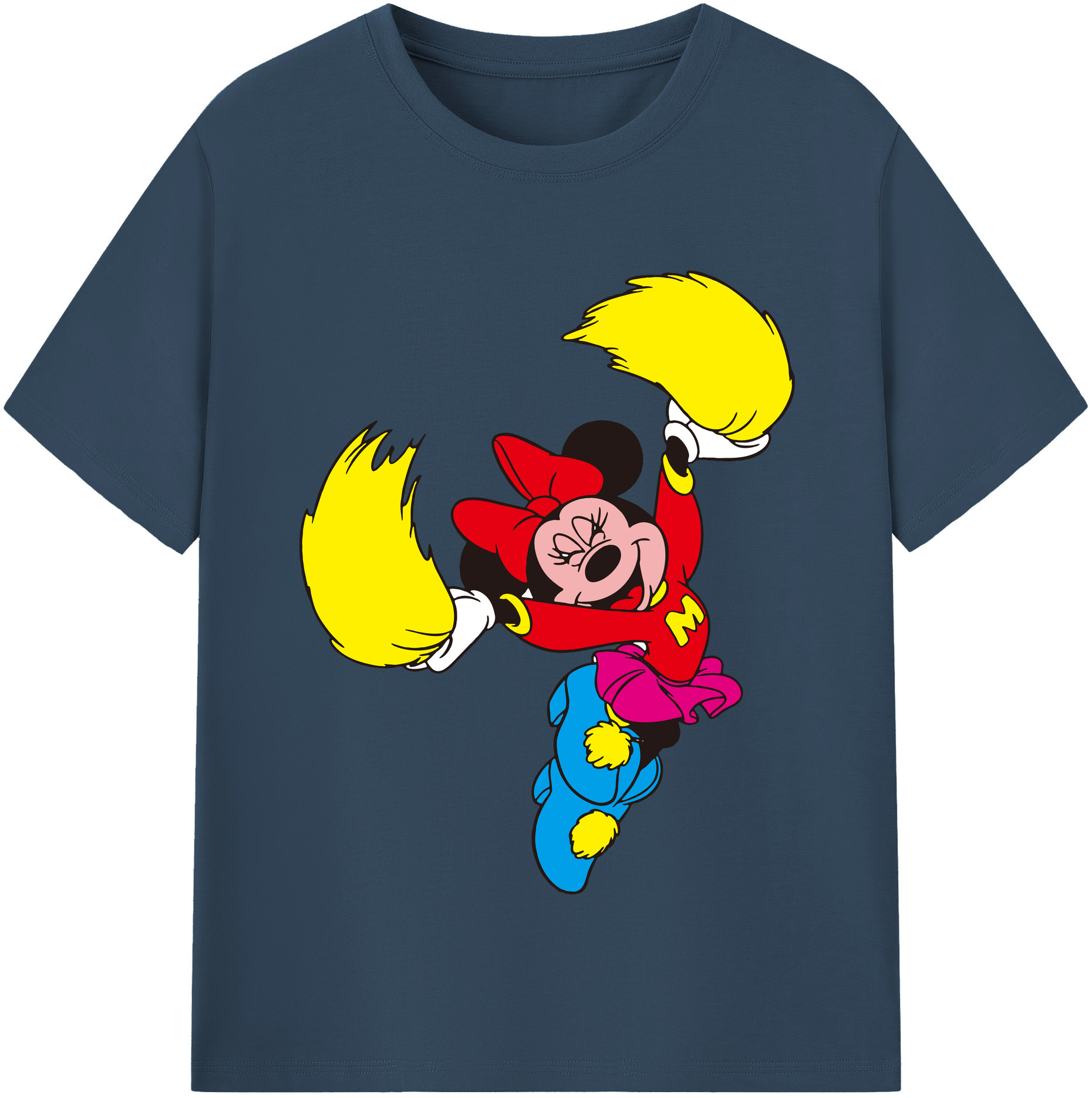 （画像用） ミッキーマウス Mickey Mouse 綿100％半袖Tシャツ（フロントプリント）