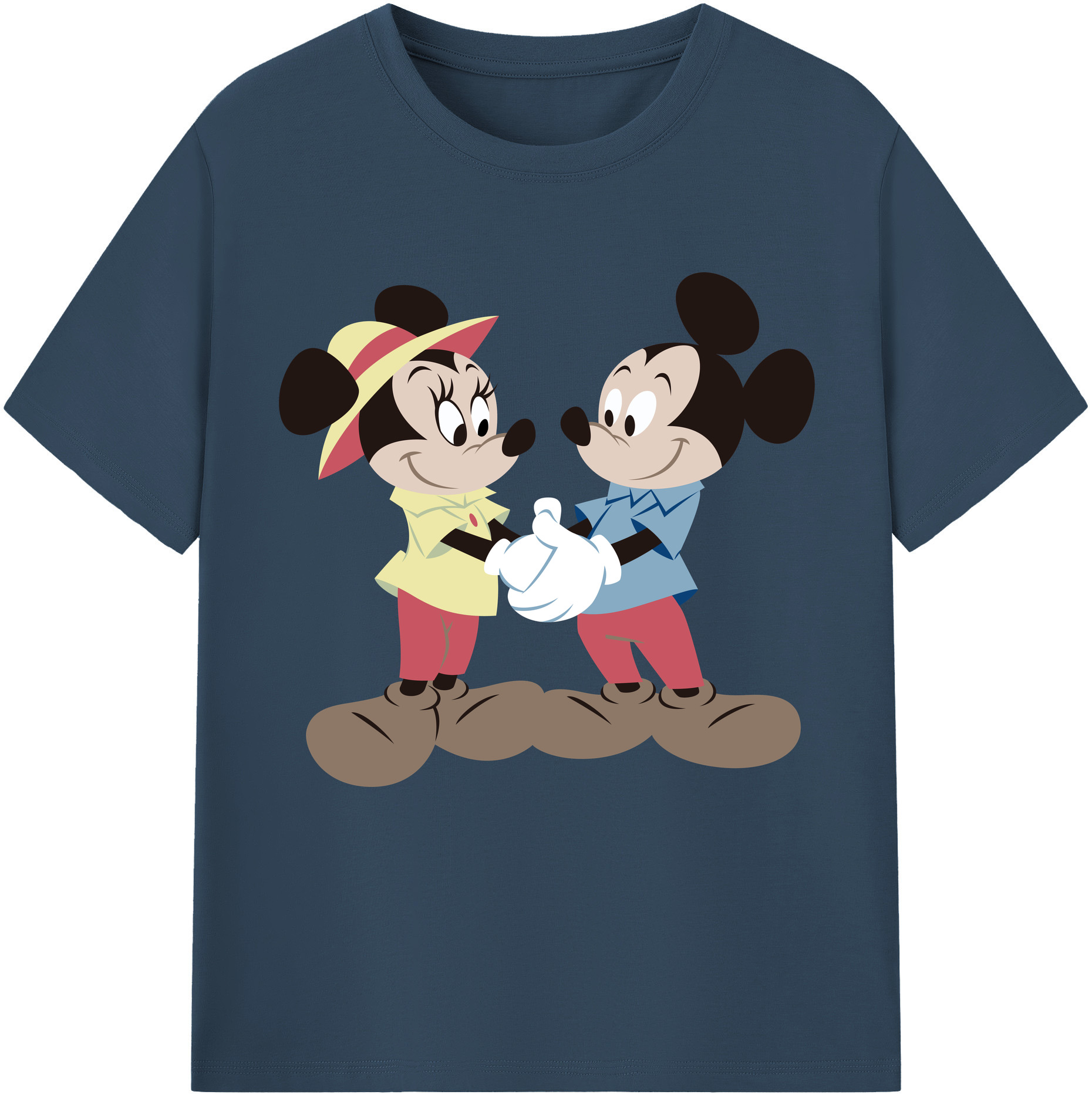 （画像用） ミッキーマウス Mickey Mouse 綿100％半袖Tシャツ（フロントプリント）