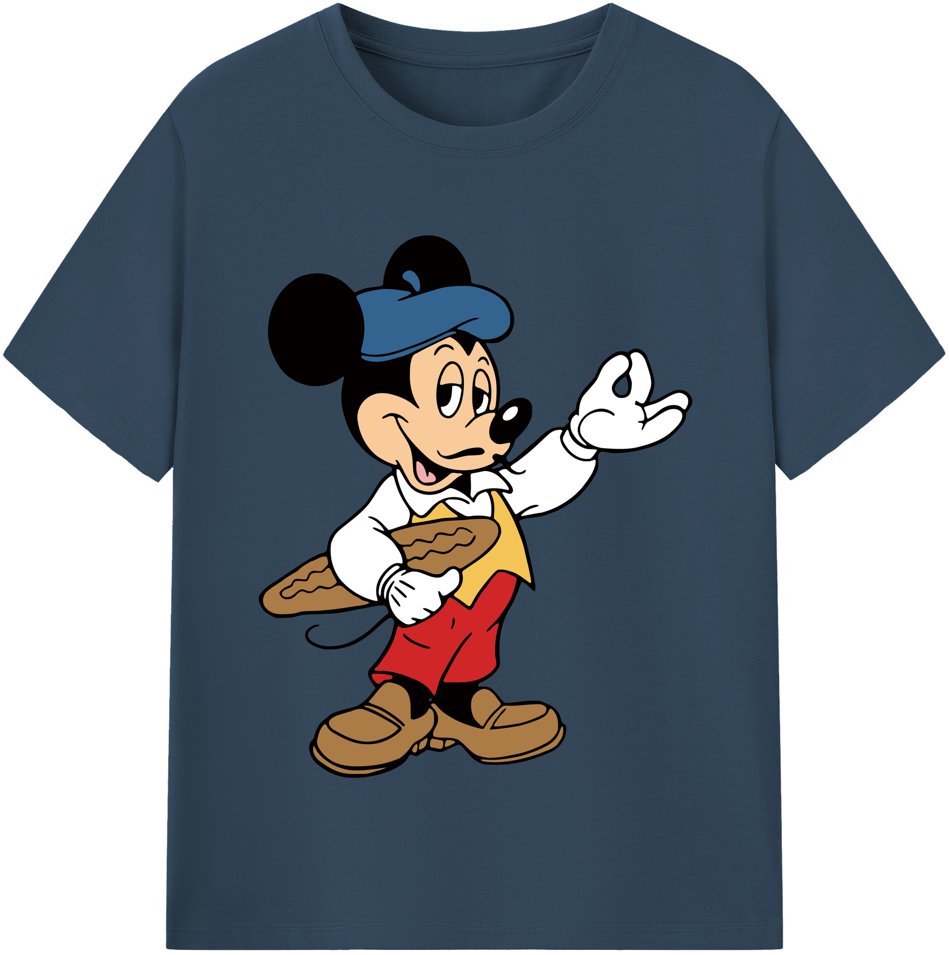 （画像用） ミッキーマウス Mickey Mouse 綿100％半袖Tシャツ（フロントプリント）