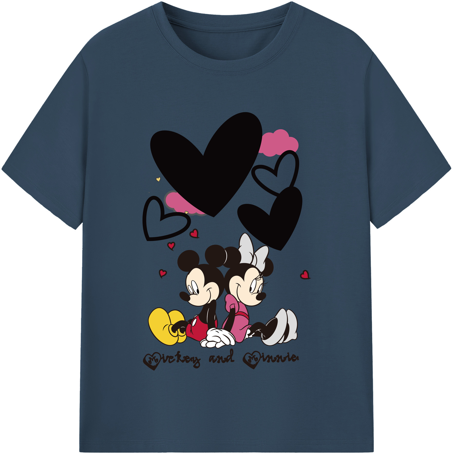 （画像用） ミッキーマウス Mickey Mouse 綿100％半袖Tシャツ（フロントプリント）