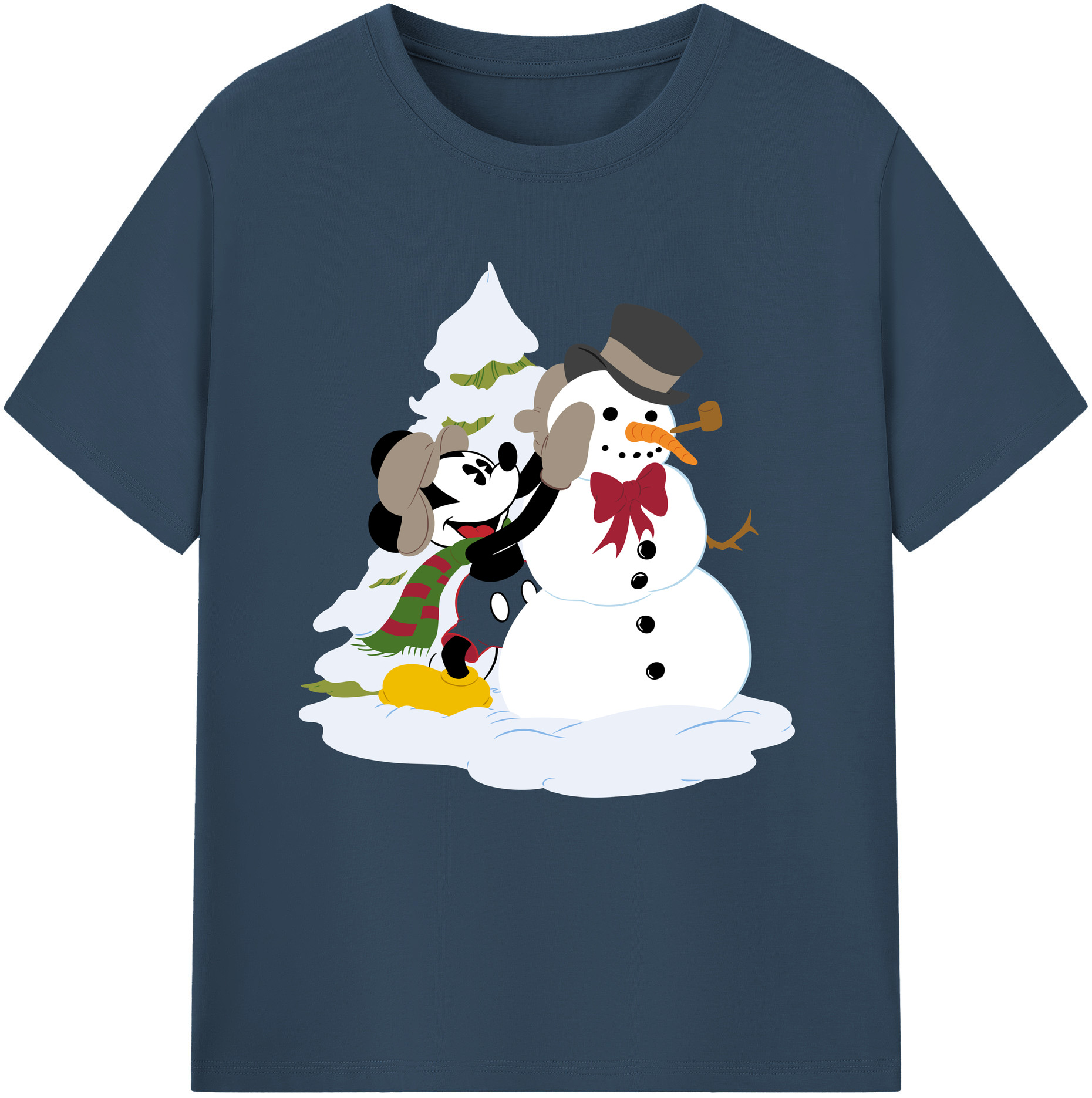（画像用） ミッキーマウス Mickey Mouse 綿100％半袖Tシャツ（フロントプリント）