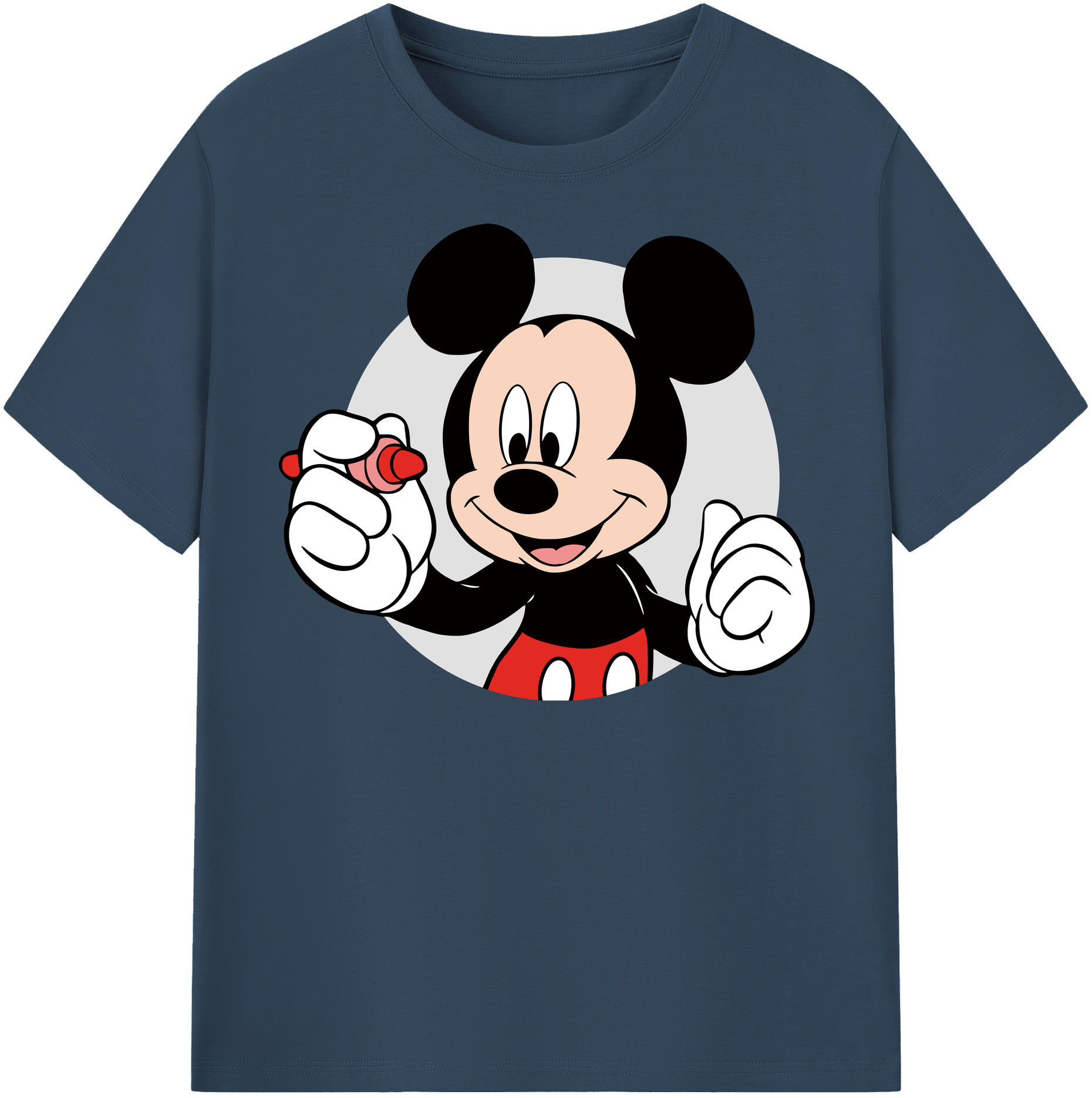 （画像用） ミッキーマウス Mickey Mouse 綿100％半袖Tシャツ（フロントプリント）
