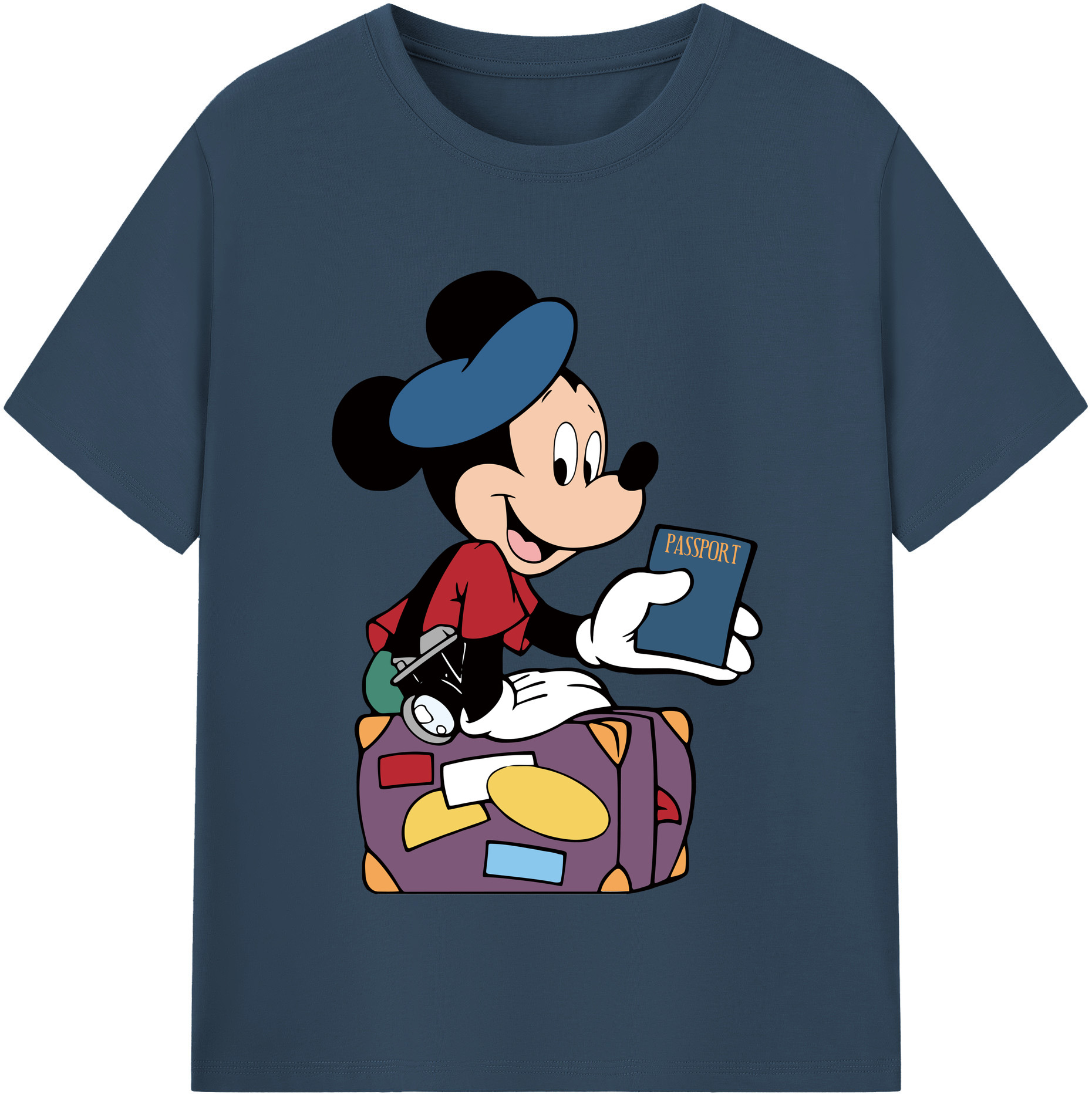 （画像用） ミッキーマウス Mickey Mouse 綿100％半袖Tシャツ（フロントプリント）