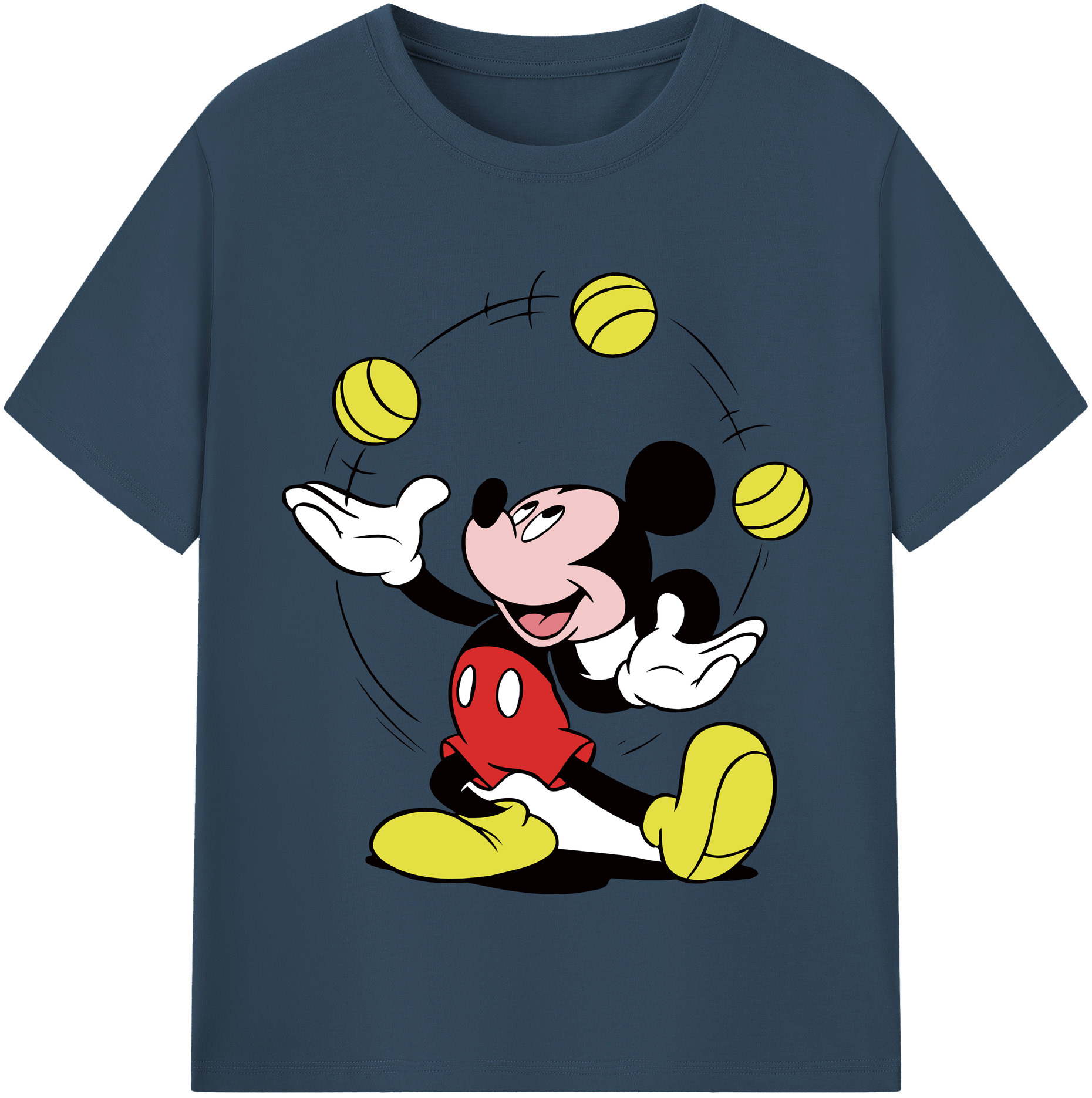 （画像用） ミッキーマウス Mickey Mouse 綿100％半袖Tシャツ（フロントプリント）