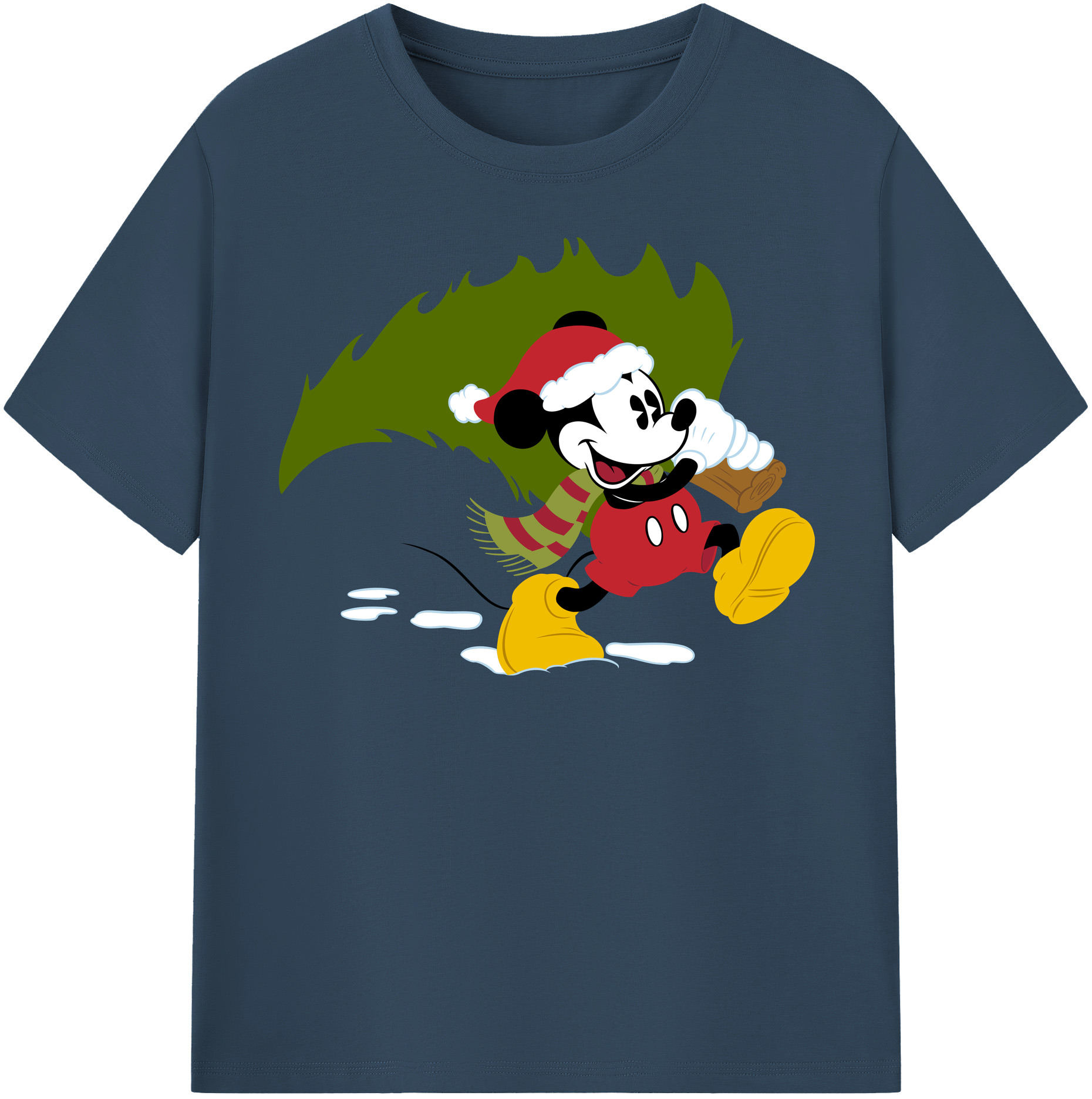 （画像用） ミッキーマウス Mickey Mouse 綿100％半袖Tシャツ（フロントプリント）