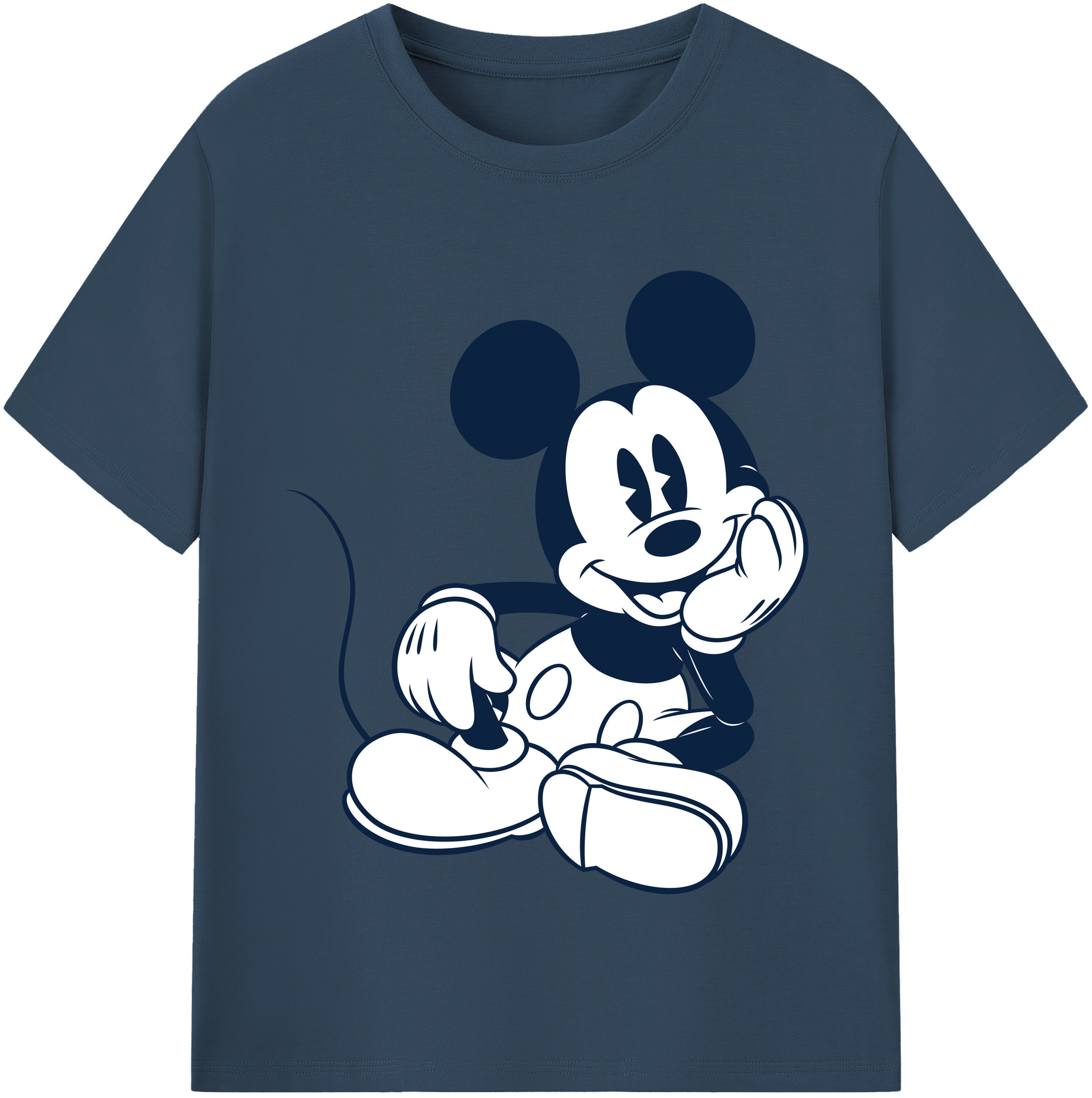 （画像用） ミッキーマウス Mickey Mouse 綿100％半袖Tシャツ（フロントプリント）