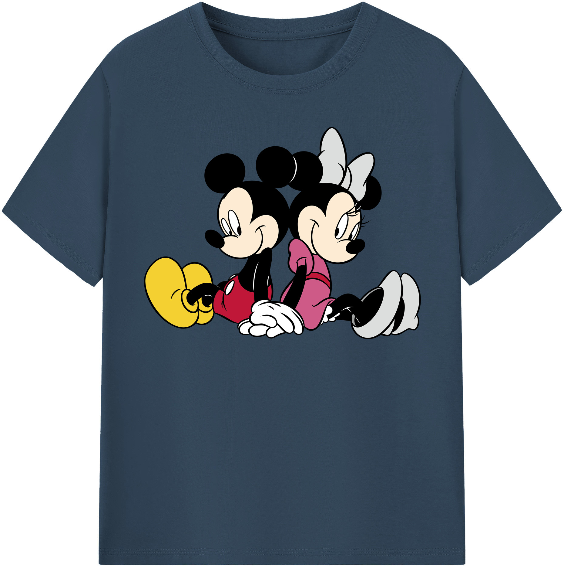 （画像用） ミッキーマウス Mickey Mouse 綿100％半袖Tシャツ（フロントプリント）