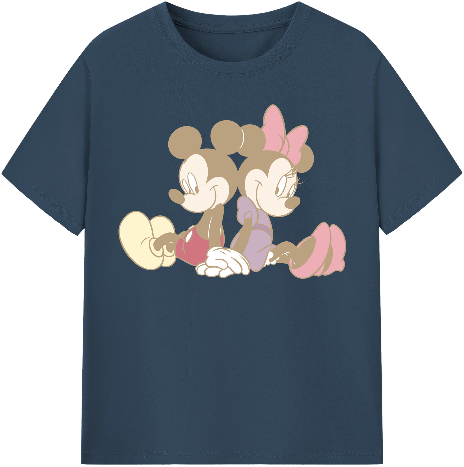 （画像用） ミッキーマウス Mickey Mouse 綿100％半袖Tシャツ（フロントプリント）