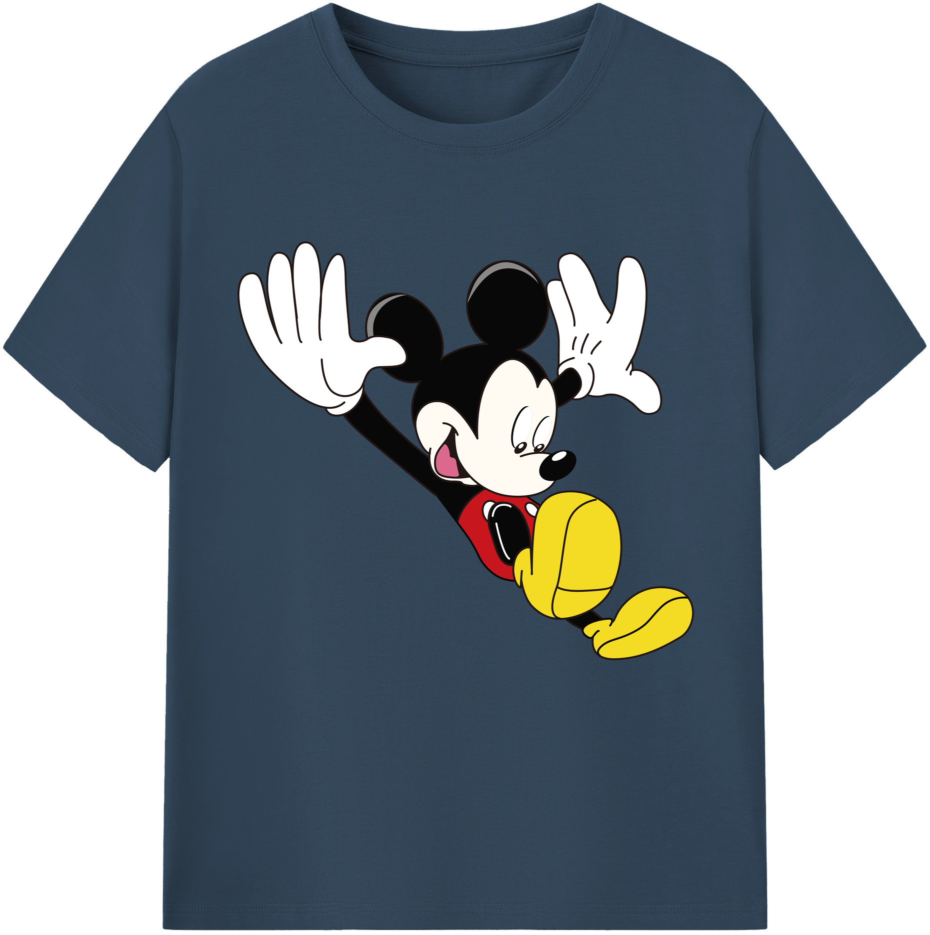 （画像用） ミッキーマウス Mickey Mouse 綿100％半袖Tシャツ（フロントプリント）