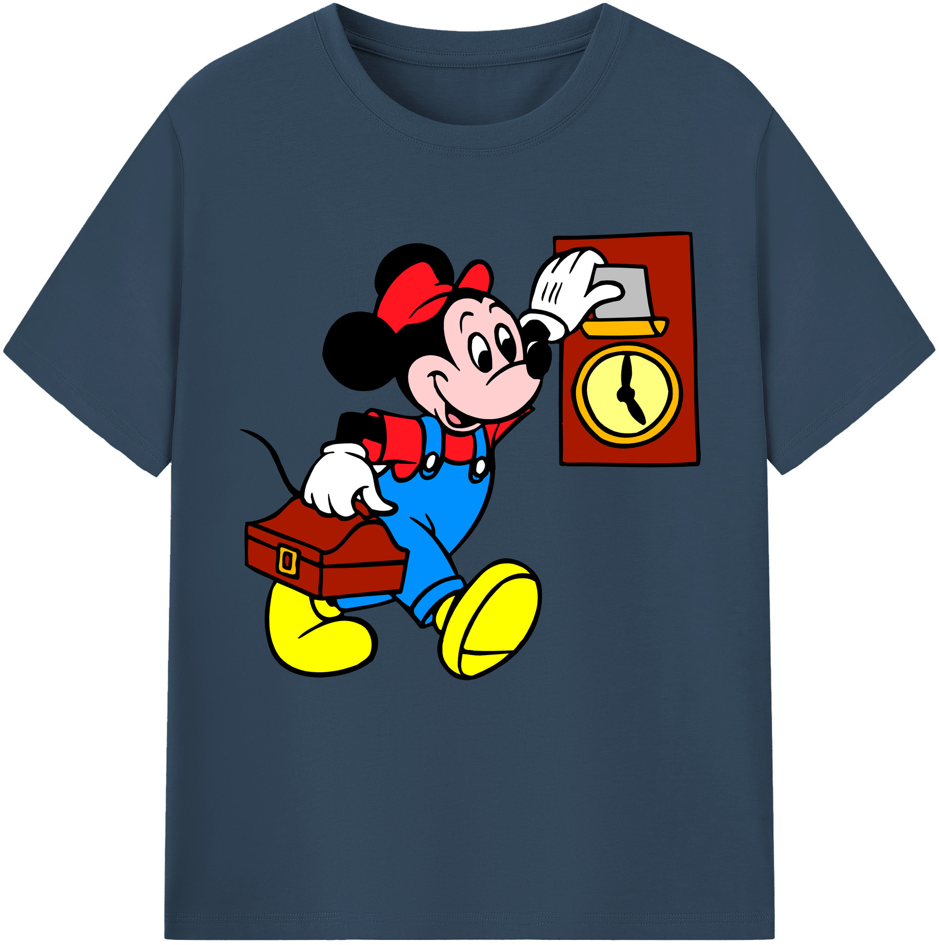 （画像用） ミッキーマウス Mickey Mouse 綿100％半袖Tシャツ（フロントプリント）