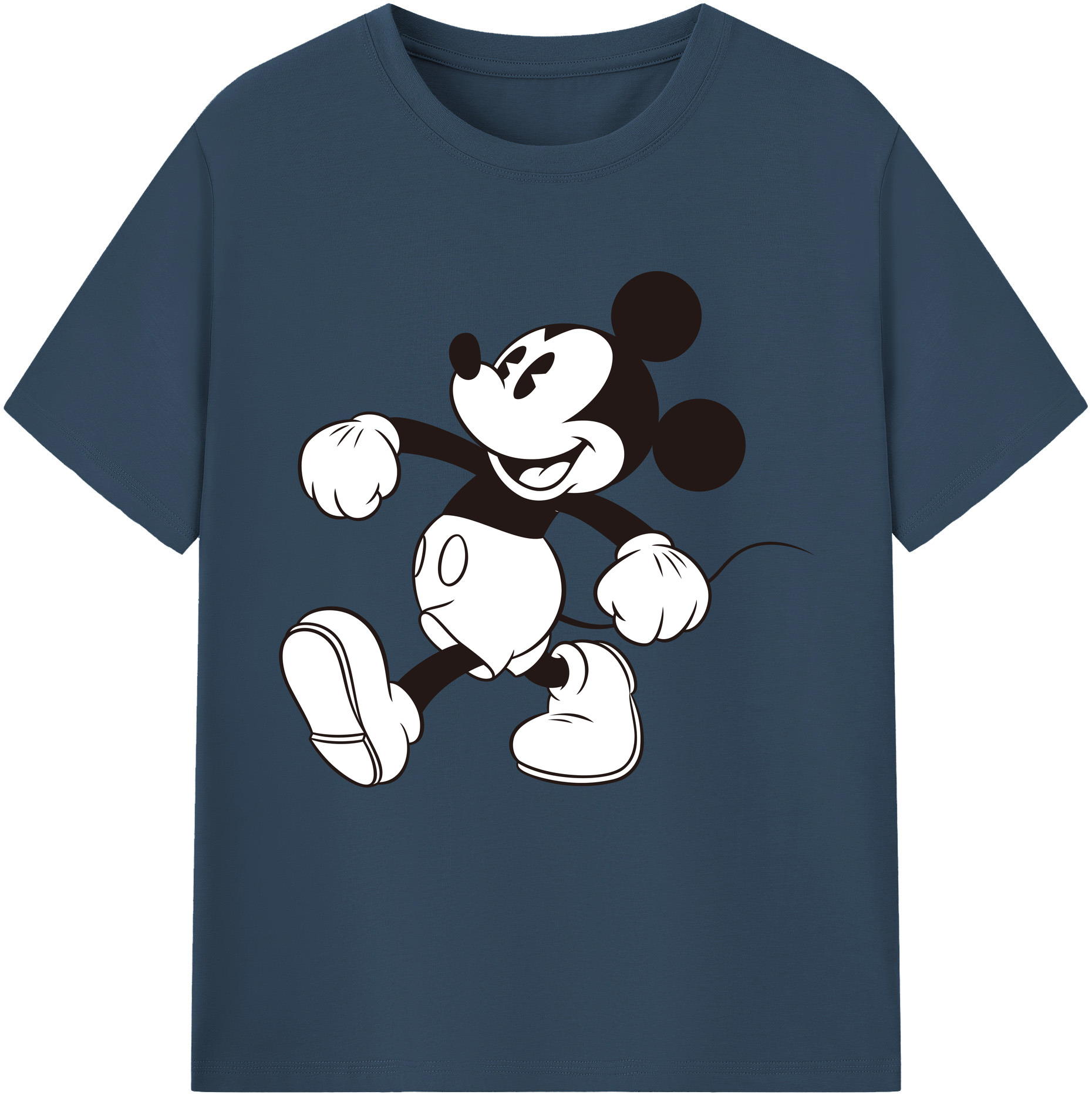 （画像用） ミッキーマウス Mickey Mouse 綿100％半袖Tシャツ（フロントプリント）