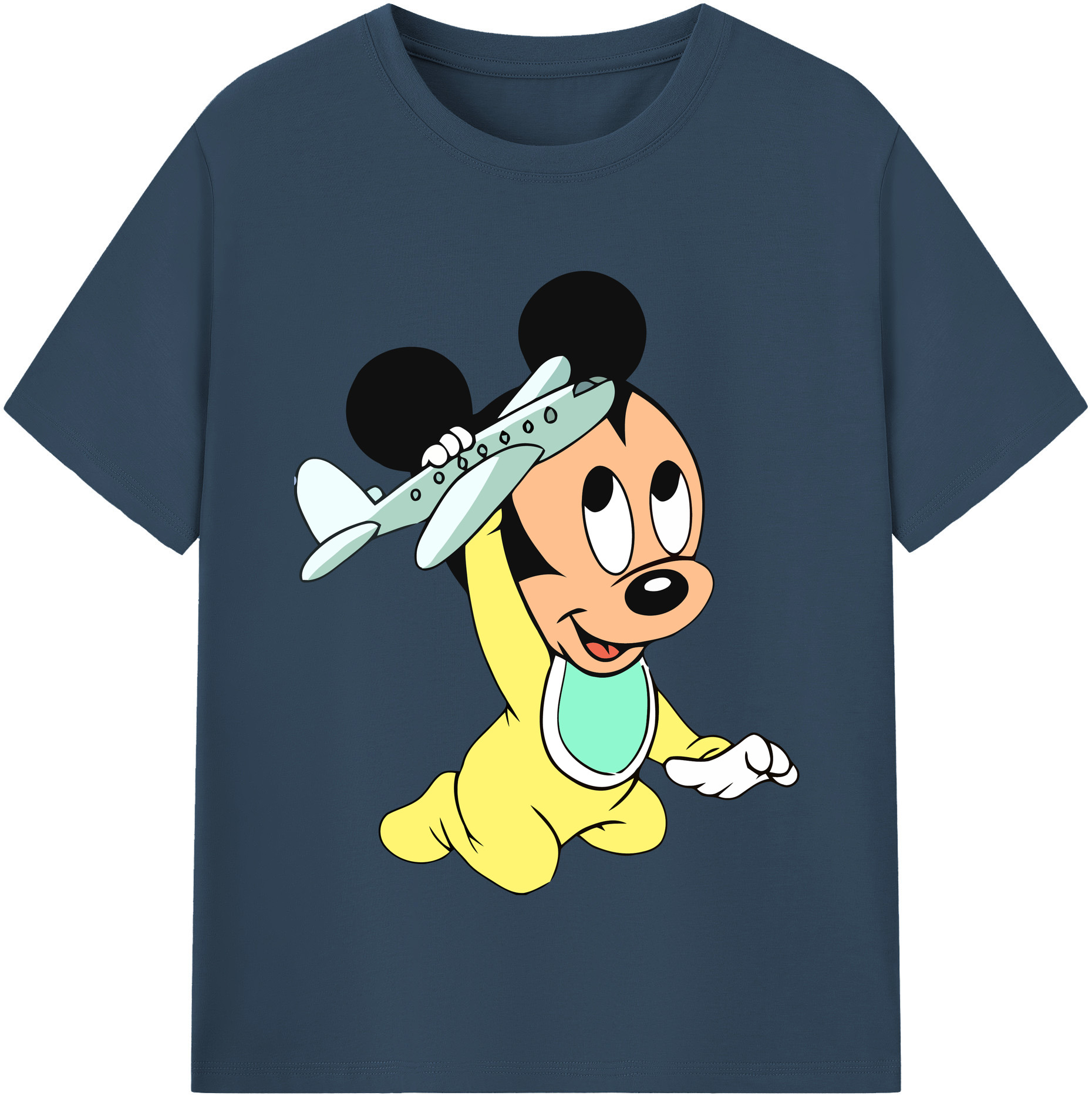 （画像用） ミッキーマウス Mickey Mouse 綿100％半袖Tシャツ（フロントプリント）