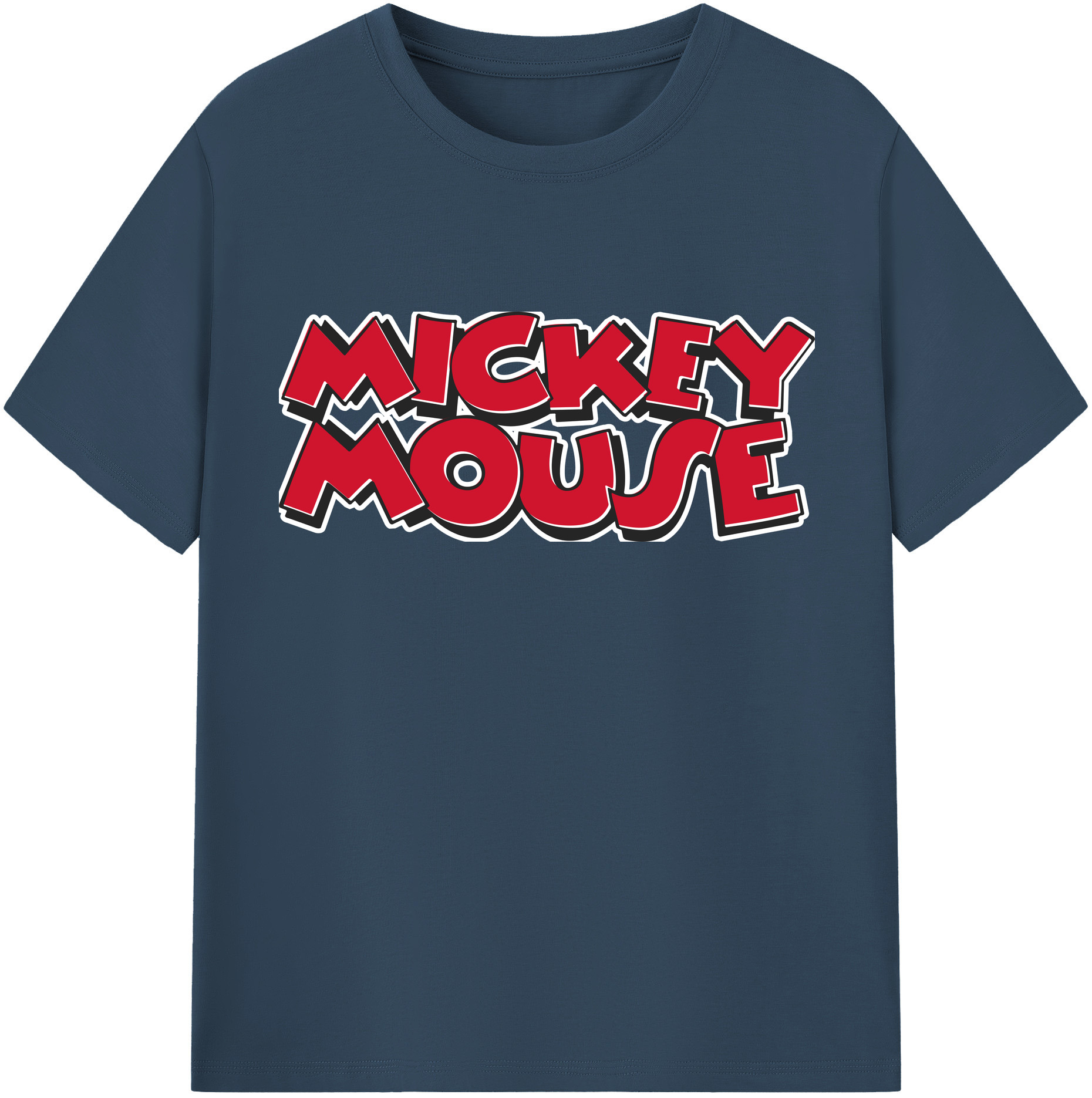 （画像用） ミッキーマウス Mickey Mouse 綿100％半袖Tシャツ（フロントプリント）