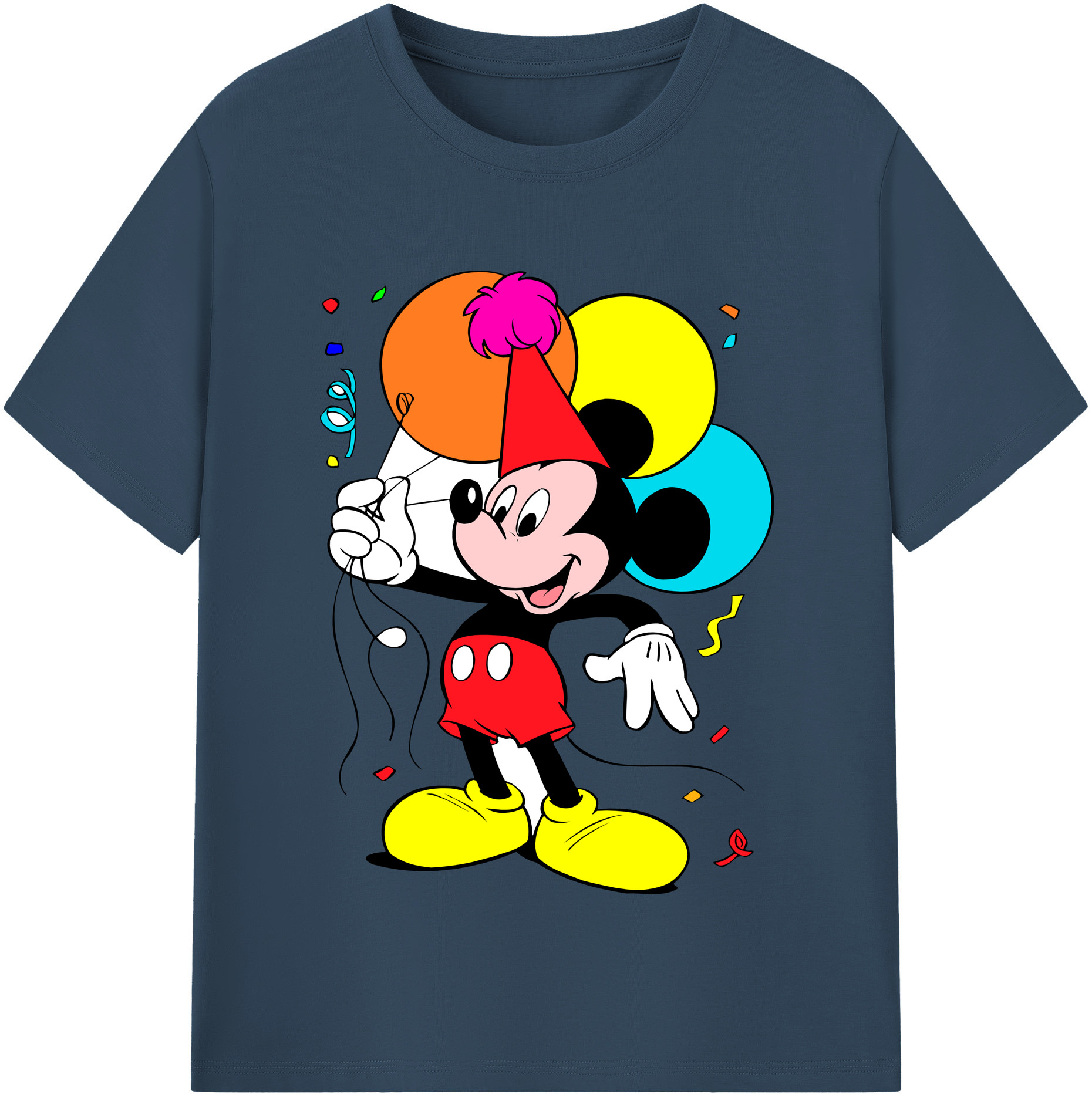 （画像用） ミッキーマウス Mickey Mouse 綿100％半袖Tシャツ（フロントプリント）