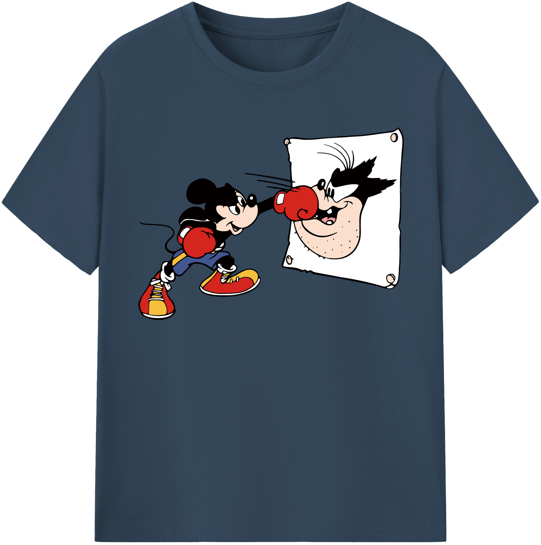 （画像用） ミッキーマウス Mickey Mouse 綿100％半袖Tシャツ（フロントプリント）
