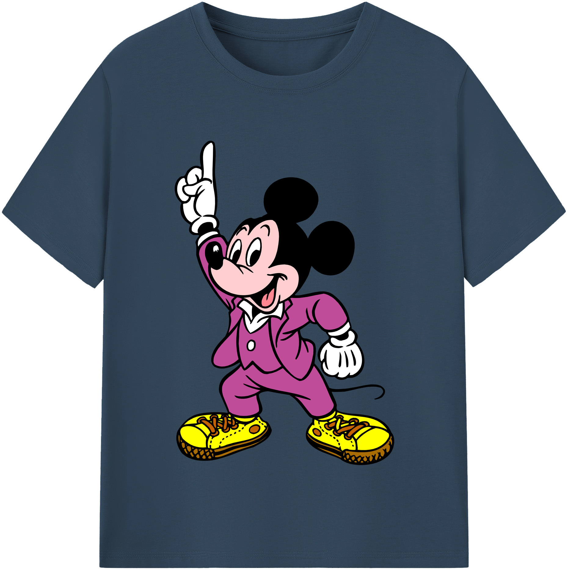 （画像用） ミッキーマウス Mickey Mouse 綿100％半袖Tシャツ（フロントプリント）