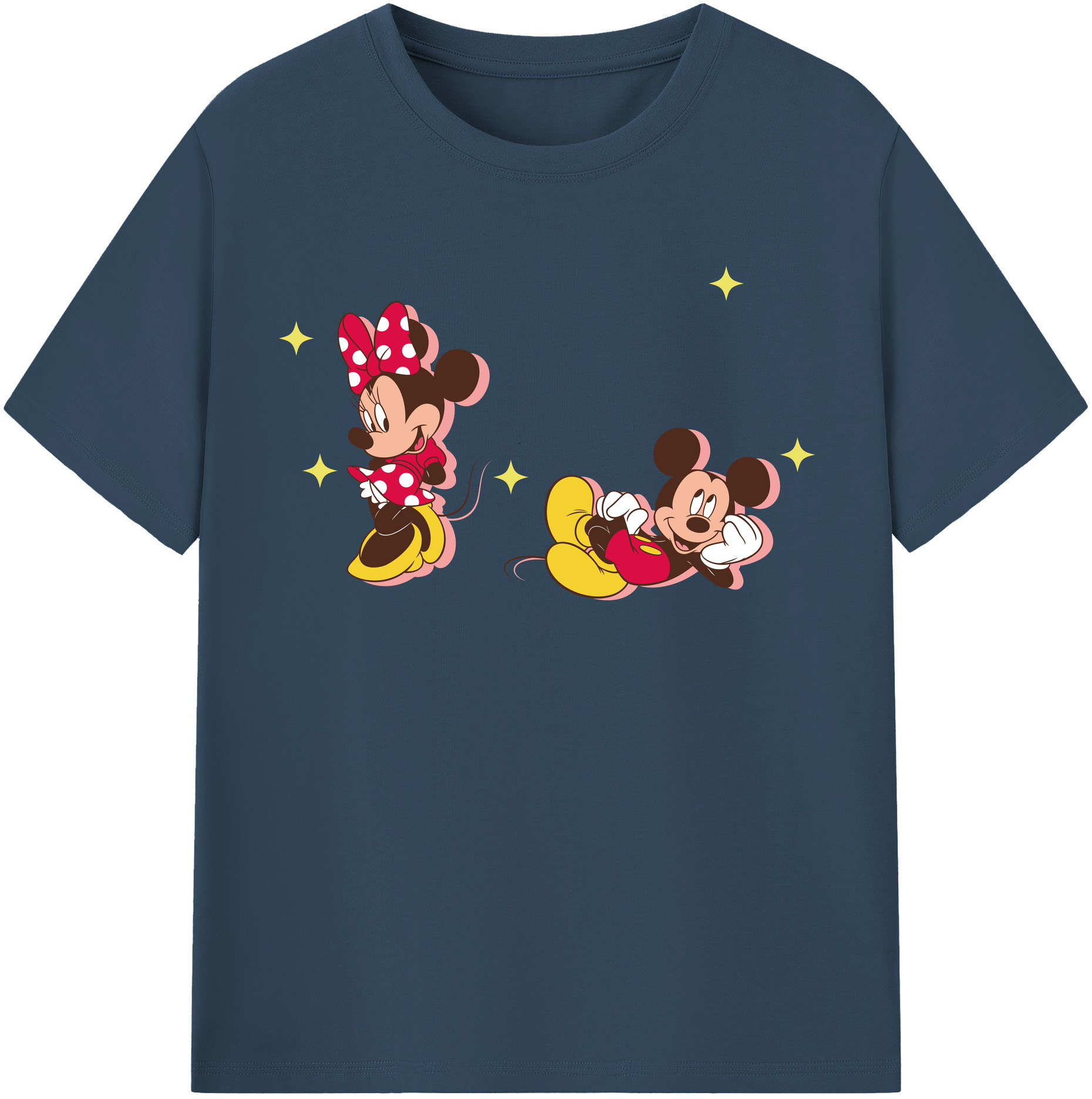 （画像用） ミッキーマウス Mickey Mouse 綿100％半袖Tシャツ（フロントプリント）