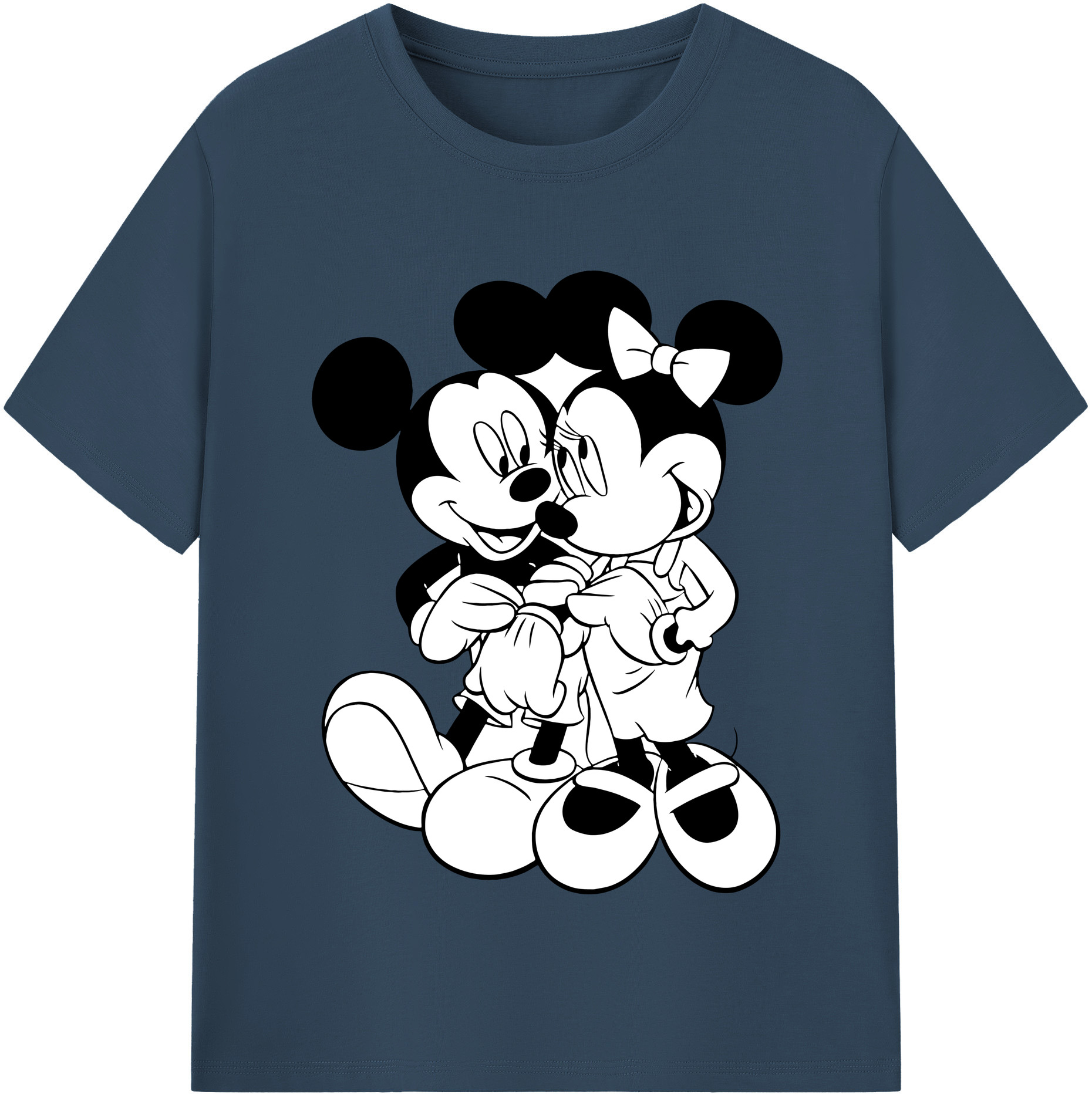 （画像用） ミッキーマウス Mickey Mouse 綿100％半袖Tシャツ（フロントプリント）
