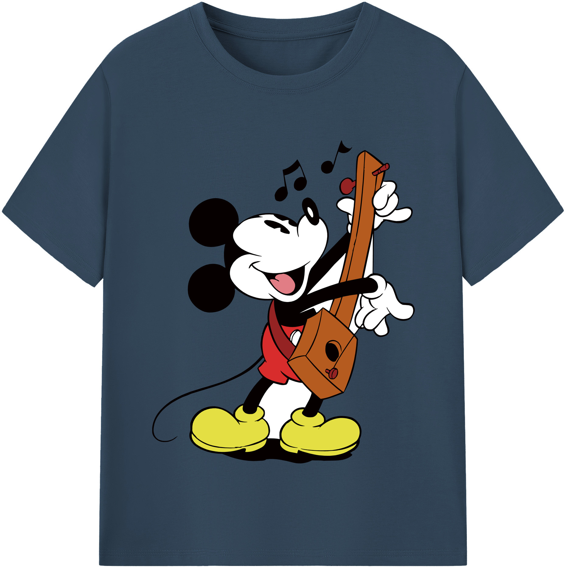 （画像用） ミッキーマウス Mickey Mouse 綿100％半袖Tシャツ（フロントプリント）