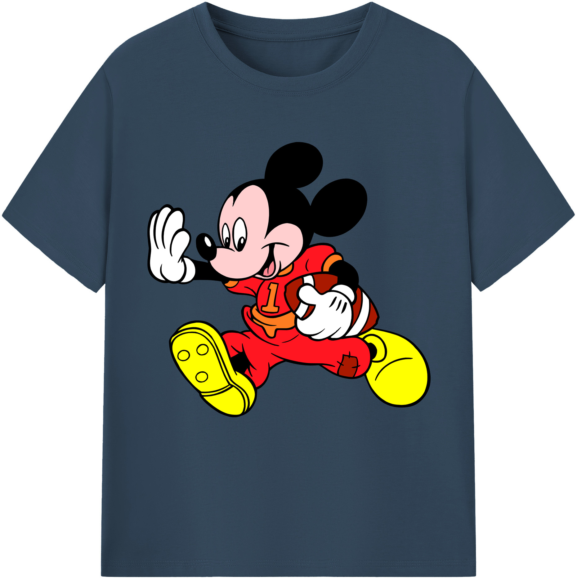（画像用） ミッキーマウス Mickey Mouse 綿100％半袖Tシャツ（フロントプリント）